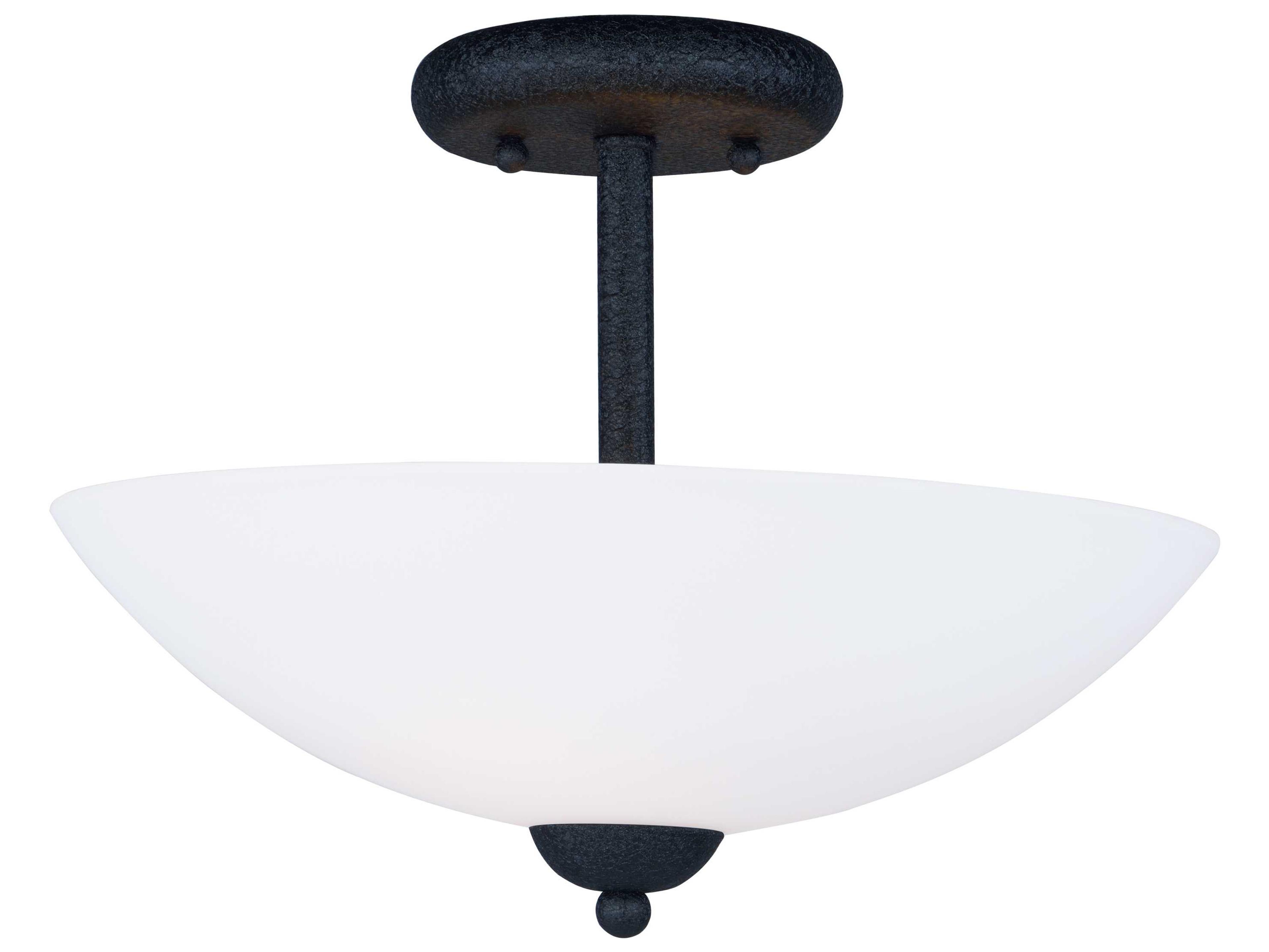 Maxim Lighting Taylor Textured Black Bowl Semi Flush Mount