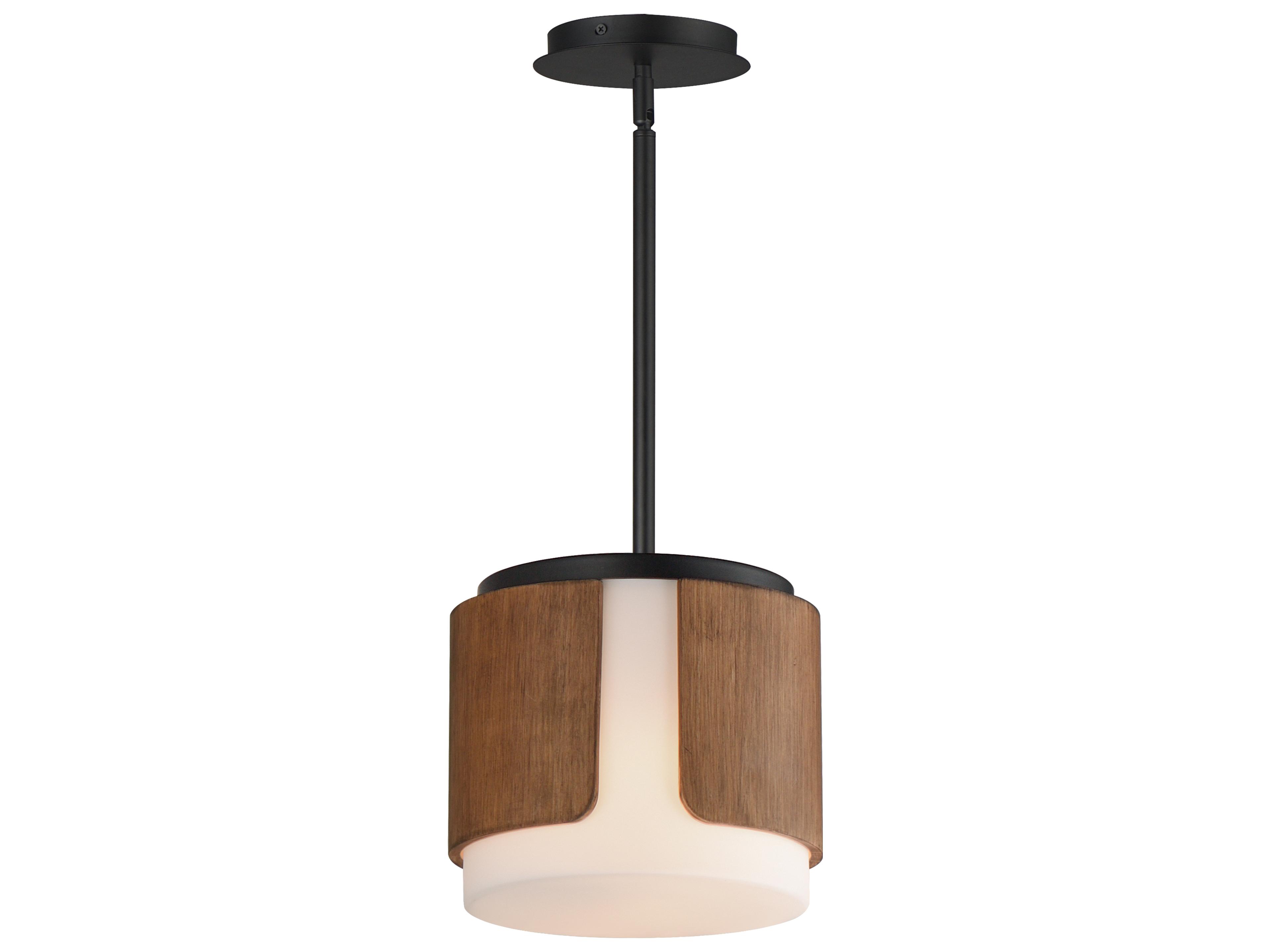 Maxim Lighting Draughtsman 2-Light Walnut Black Mini Pendant