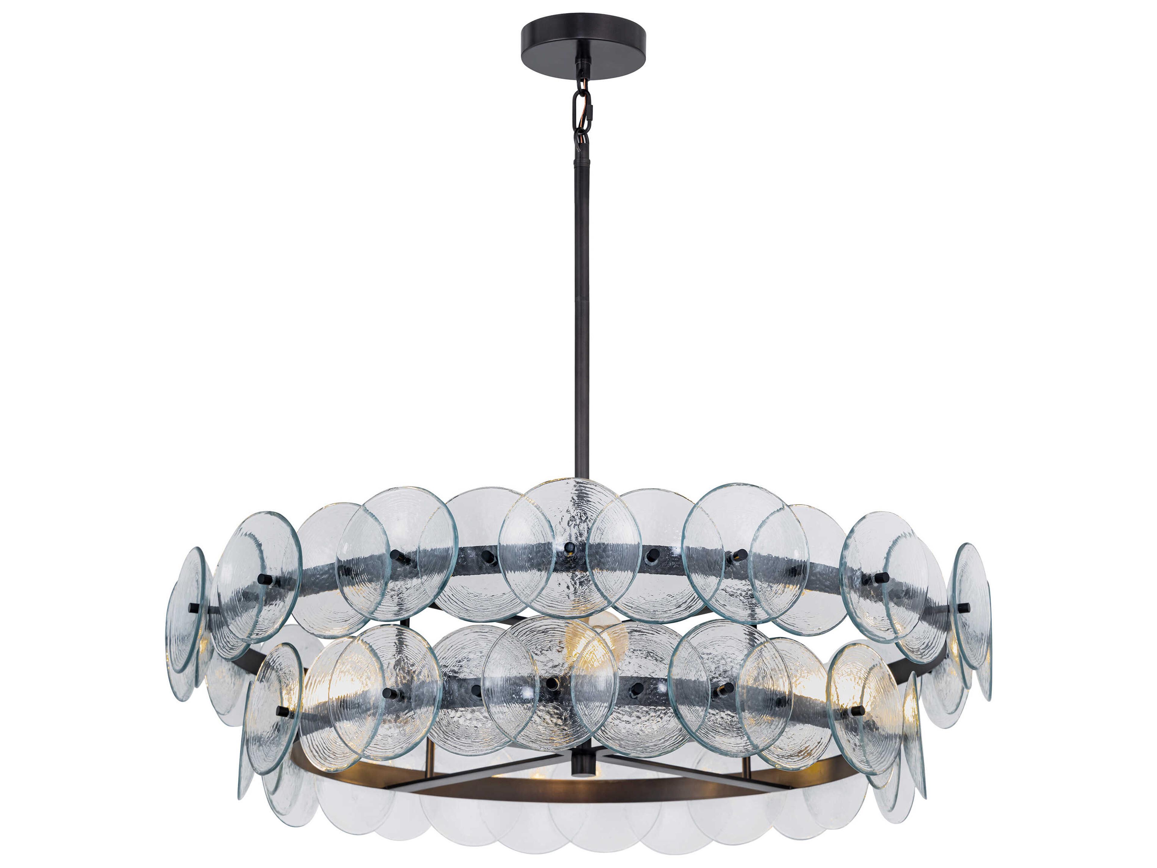 Maxim Lighting Loren 6-Light Gunmetal Clear Round Chandelier