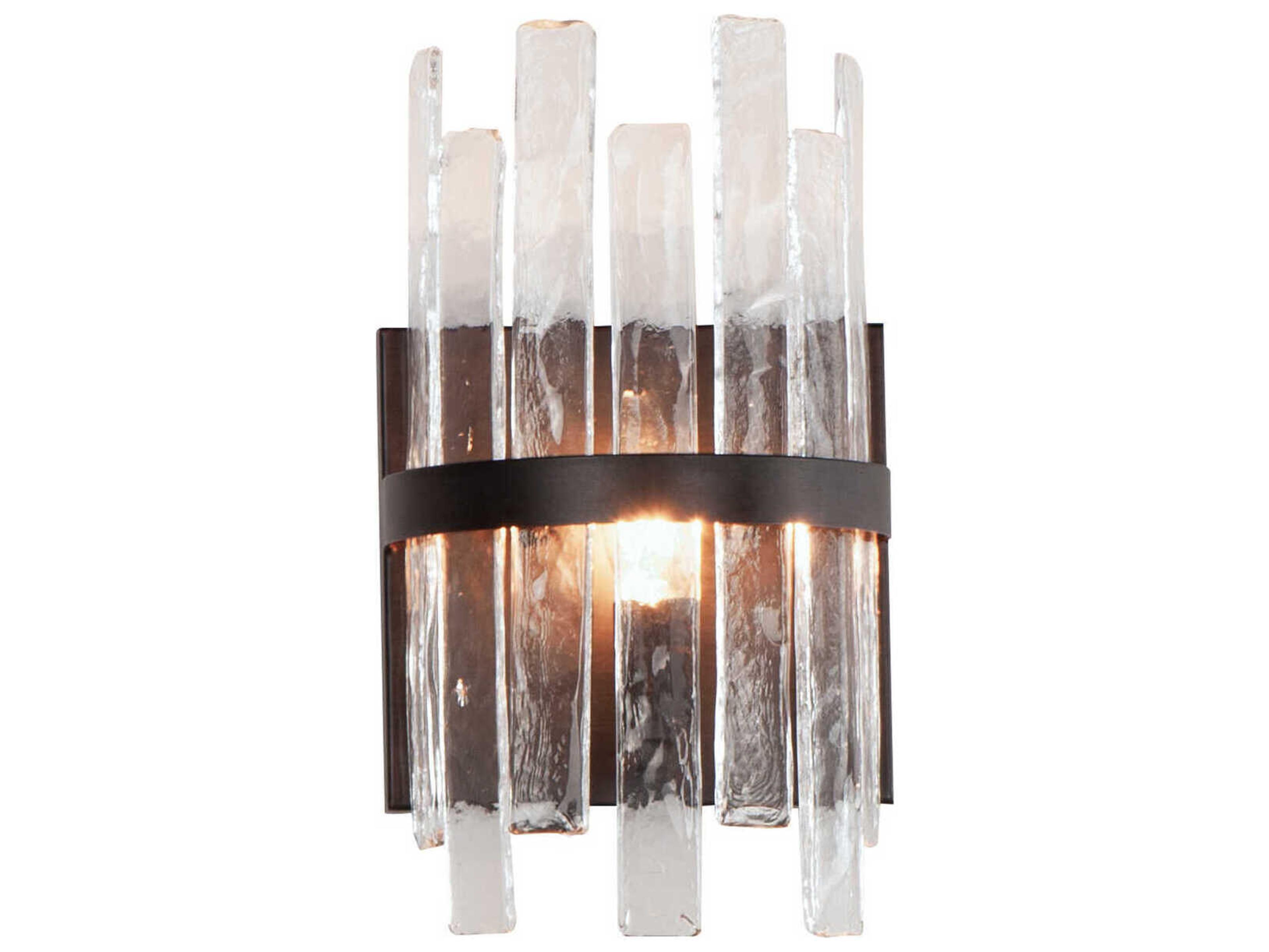 Maxim Lighting Warren 1-Light Dark Bronze Glass Wall Sconce