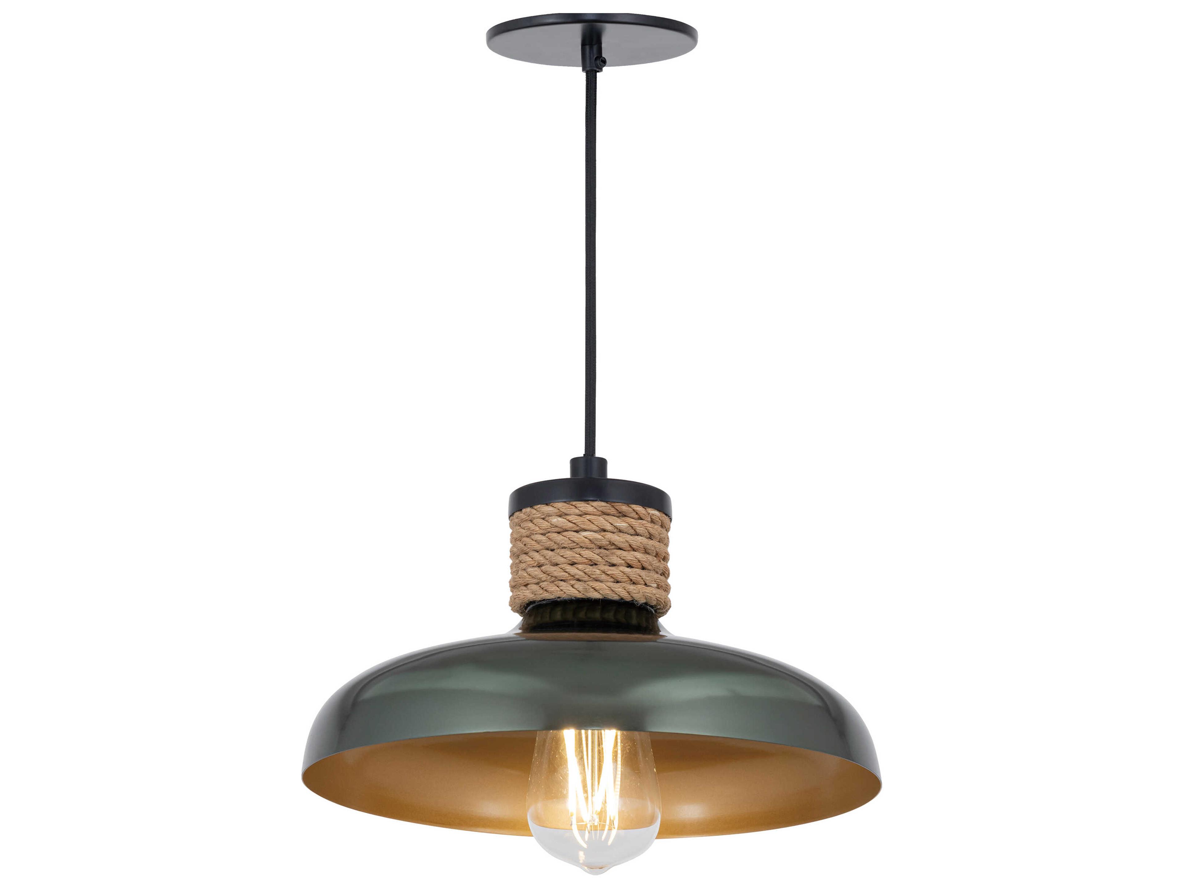 Maxim Lighting Bingham 1-Light June Bug Green Dome Mini Pendant