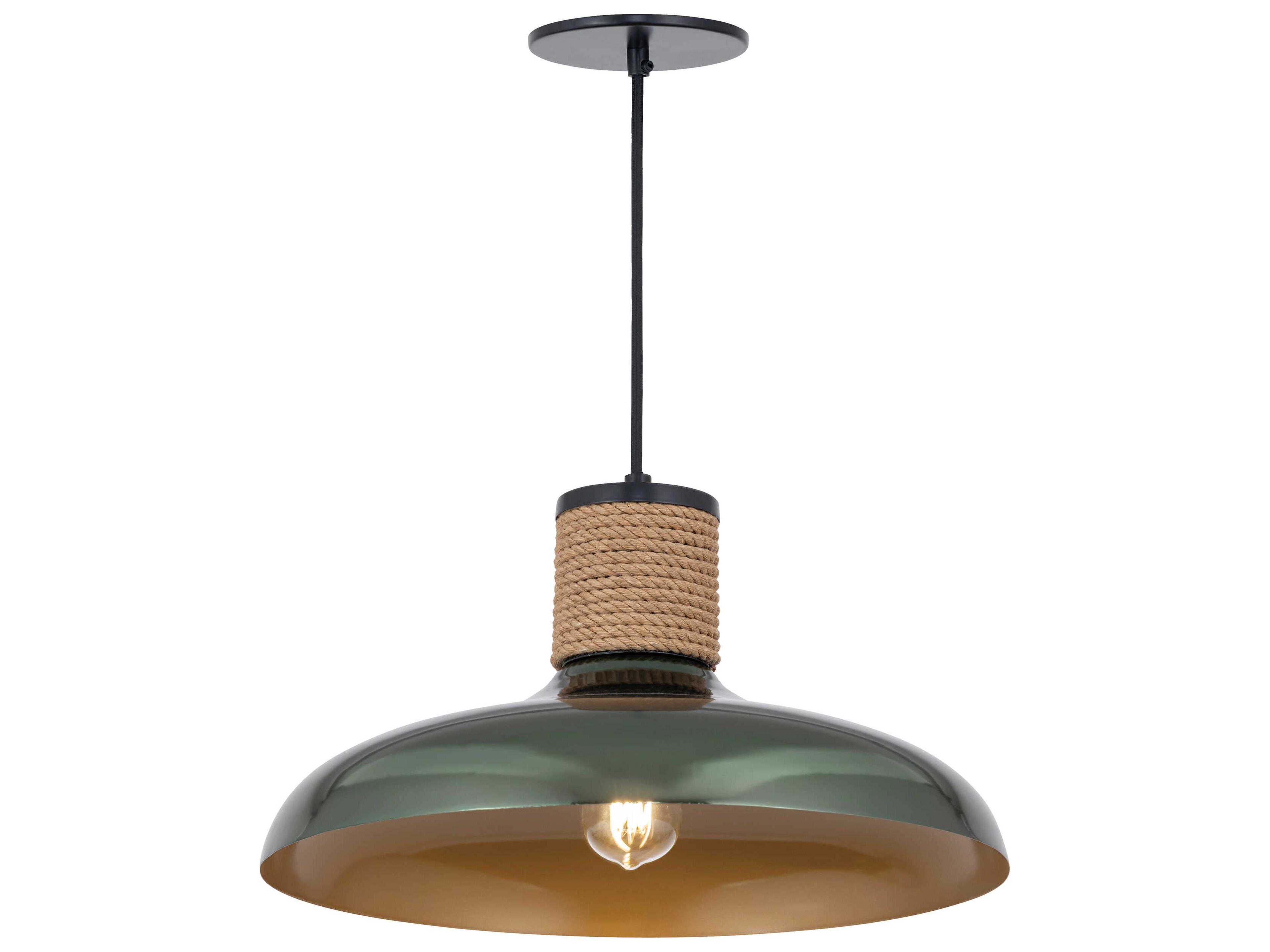 Maxim Lighting Bingham 1-Light June Bug Green Dome Pendant