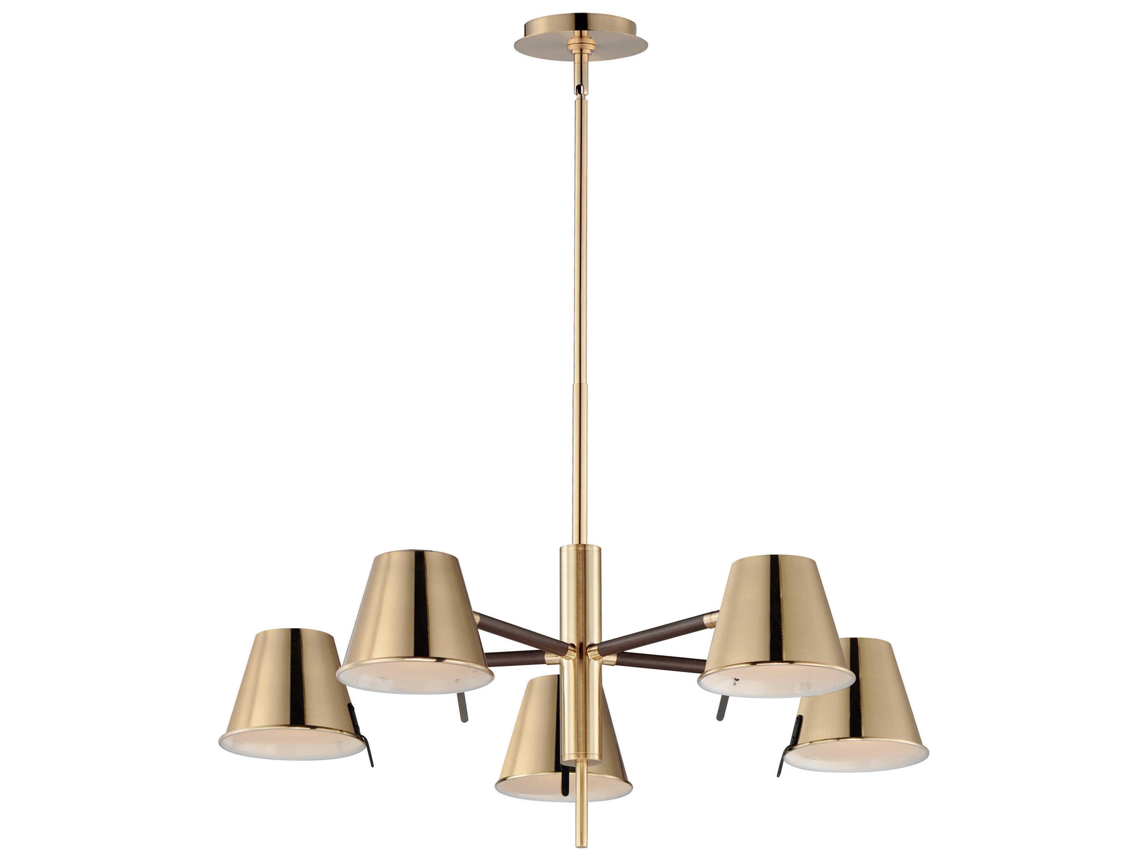 Maxim Lighting Carlo 5-Light Dark Bronze Heritage Brass LED Chandelier
