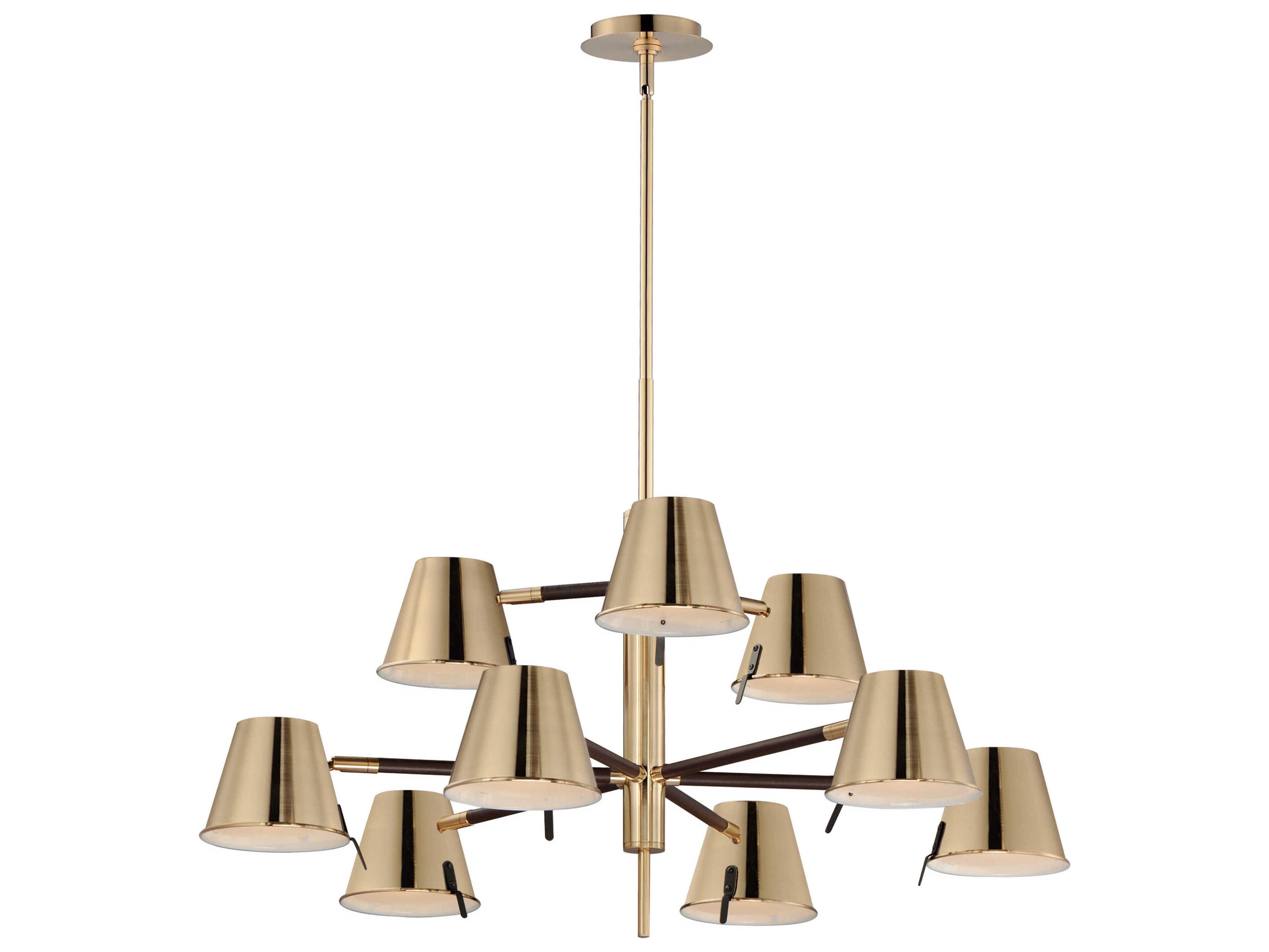 Maxim Lighting Carlo 9-Light Dark Bronze Heritage Brass LED Chandelier