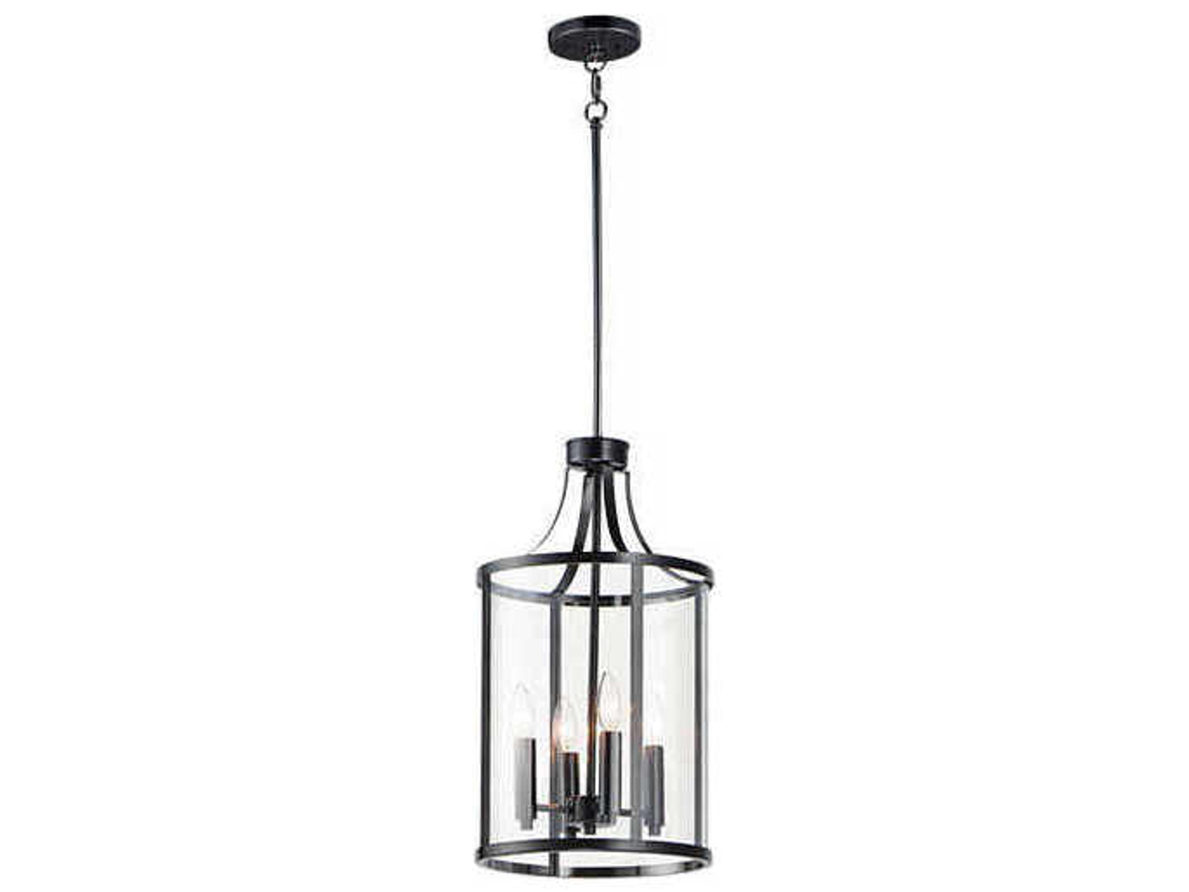 Maxim Lighting Sentinel 4-Light Black Clear Mini Pendant
