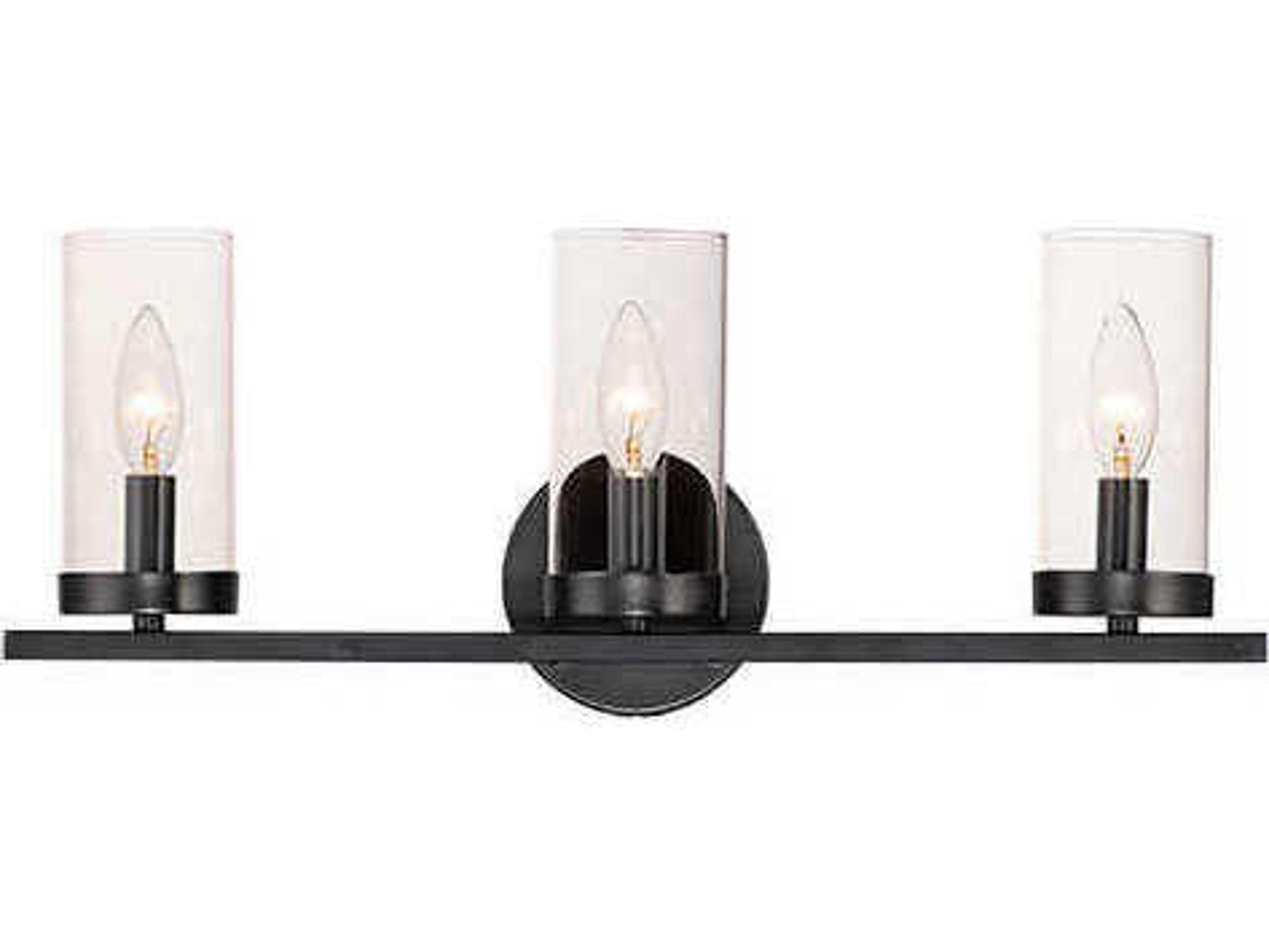 Maxim Lighting Sentinel 3-Light Black Vanity Light