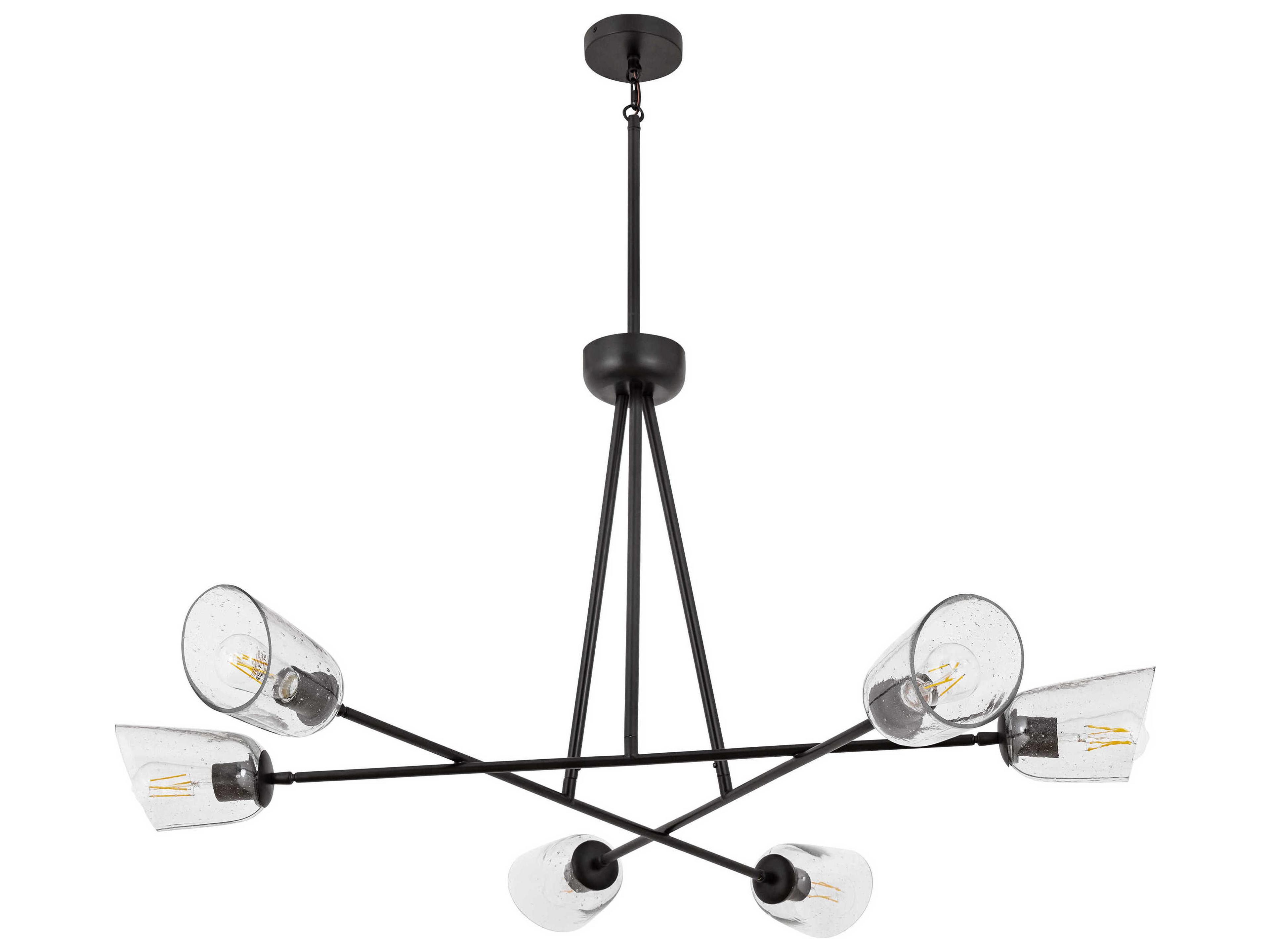 Maxim Lighting Keppe 6-Light Dark Bronze Geometric Chandelier