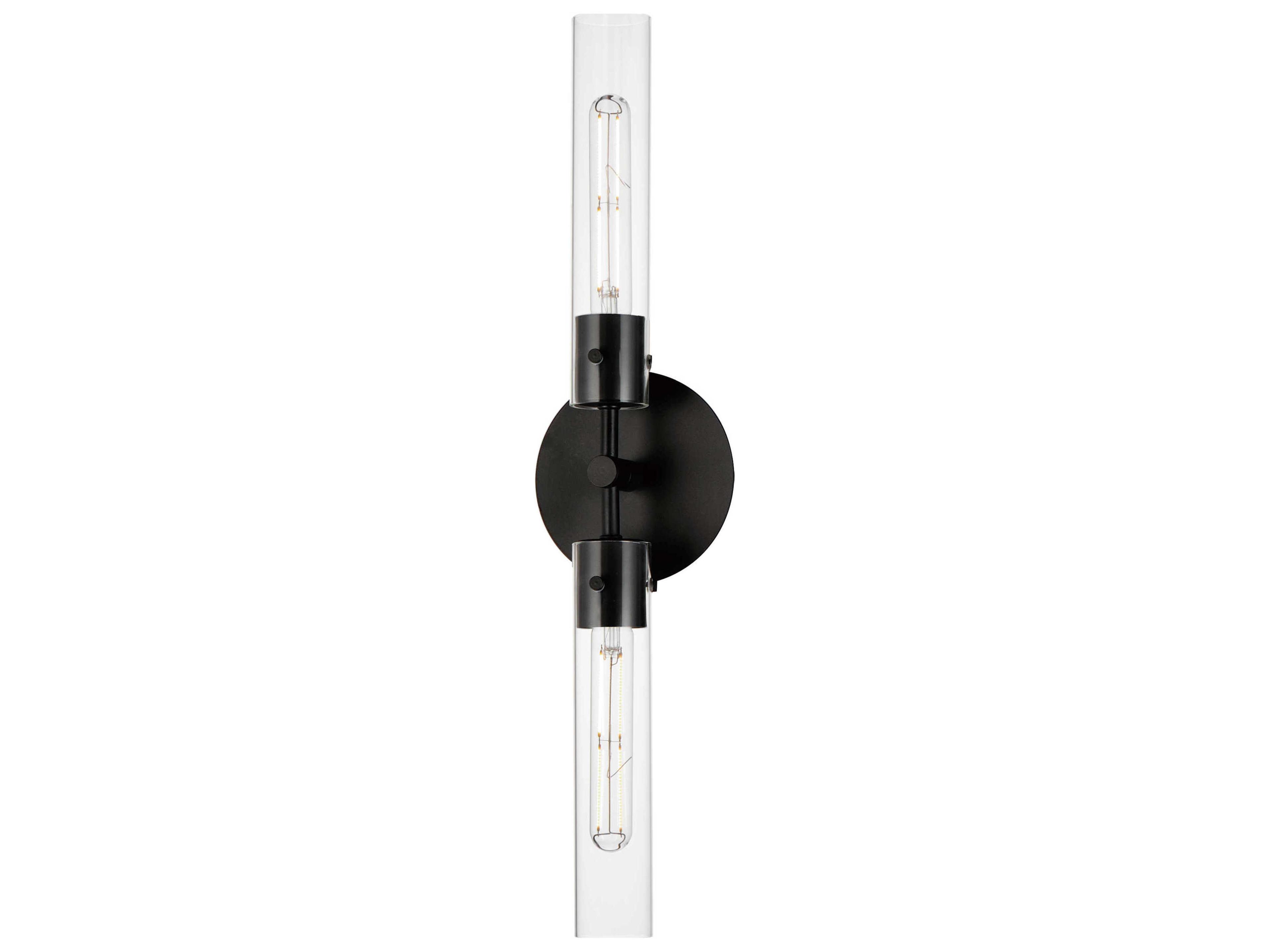 Maxim Lighting Equilibrium 2-Light Black Glass LED Wall Sconce