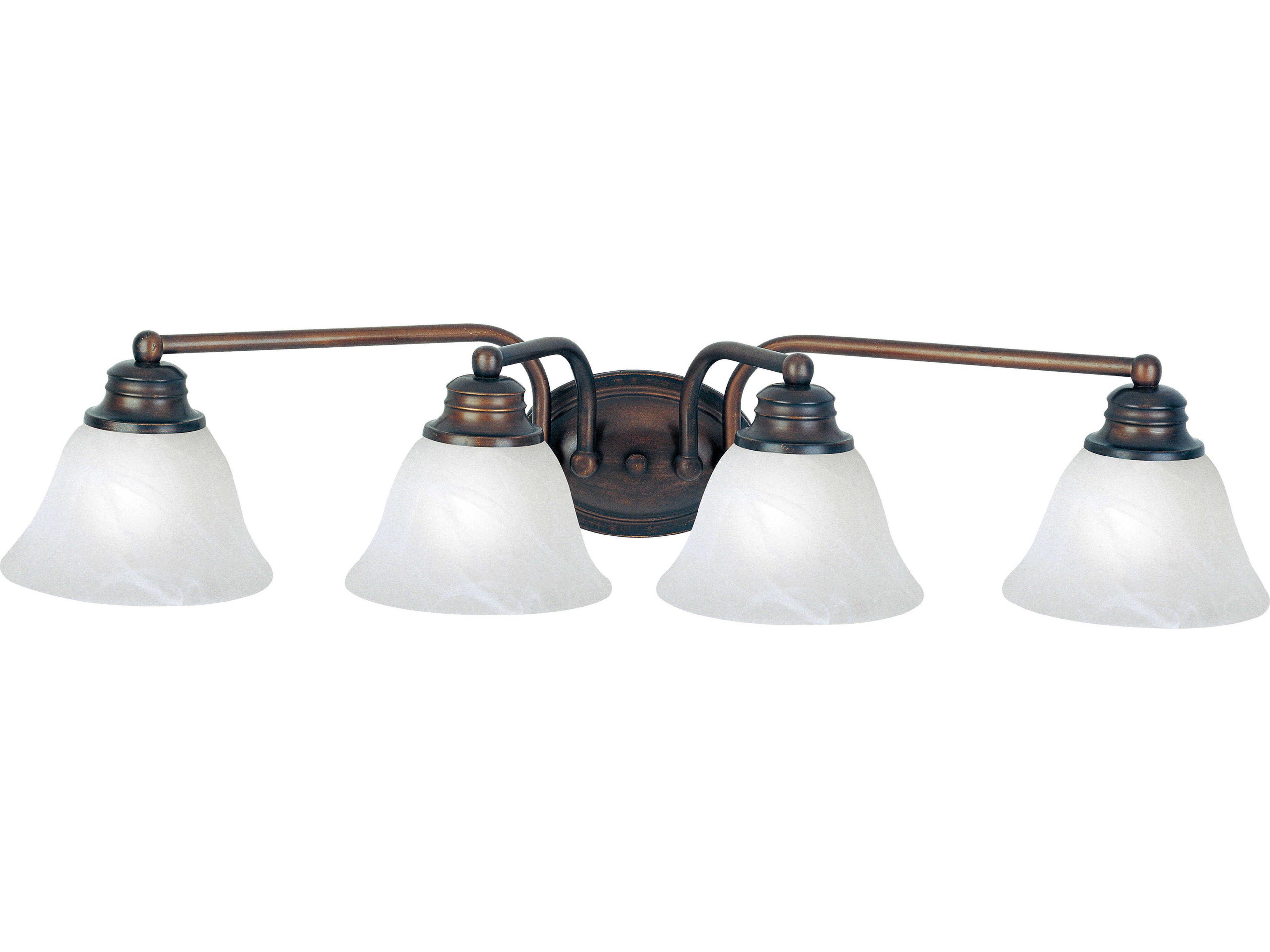 Maxim Lighting Malaga 4-Light Oil Rubbed Bronze Glass Vanity Light
