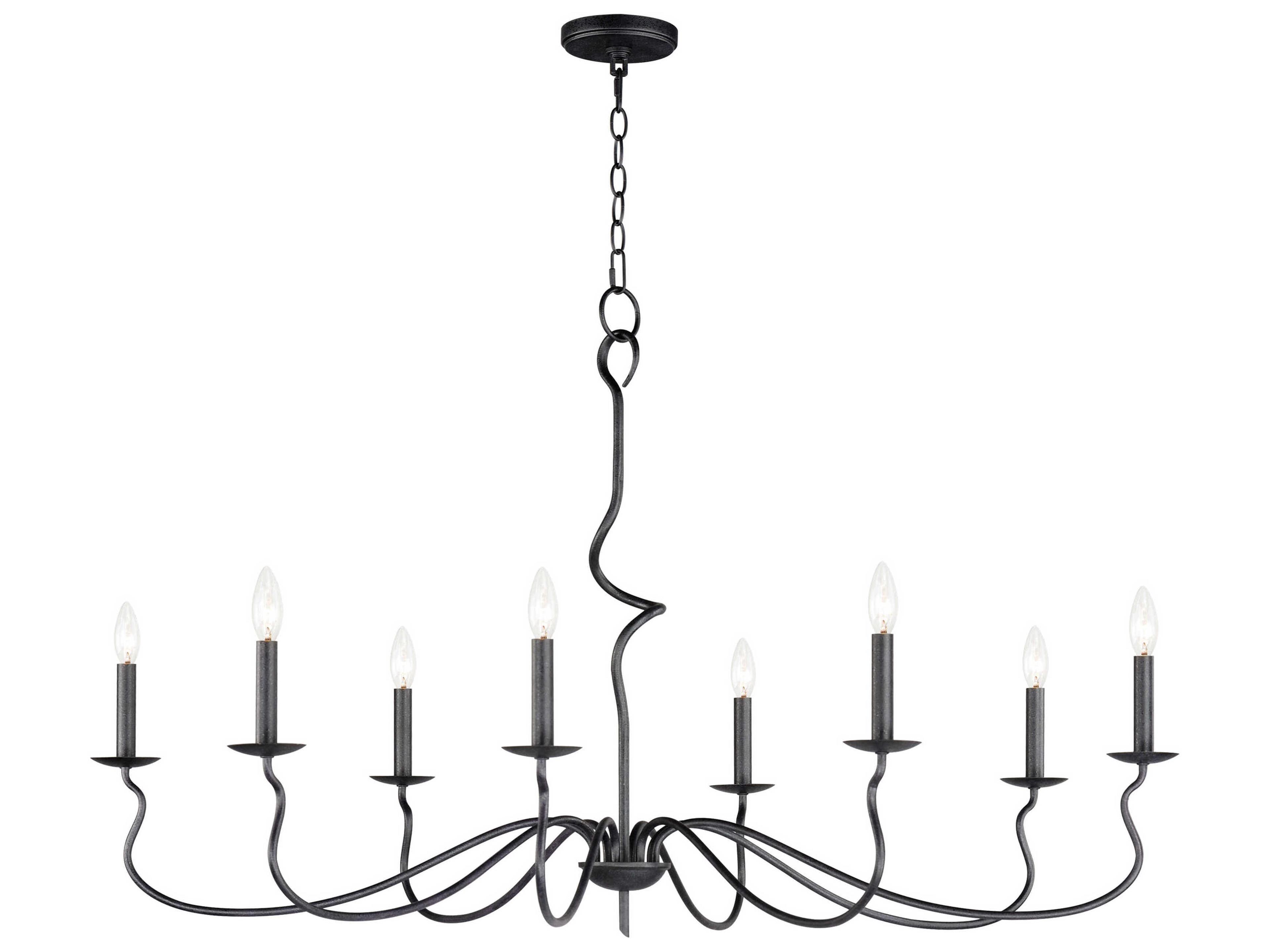 Maxim Lighting Padrona 8-Light Black Oxide Candelabra Chandelier