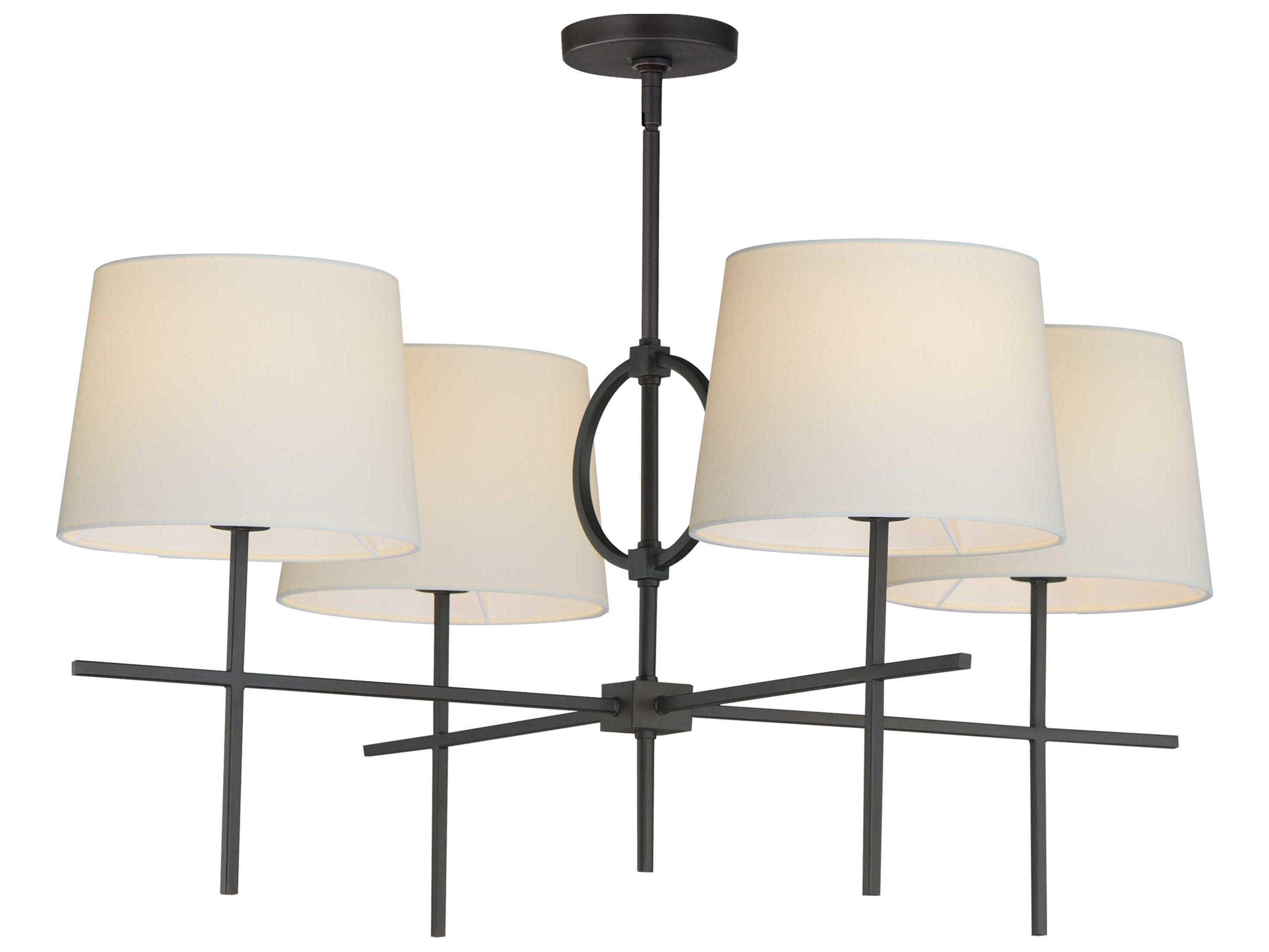 Maxim Lighting Paoli 4-Light Charcoal Bronze Drum Chandelier