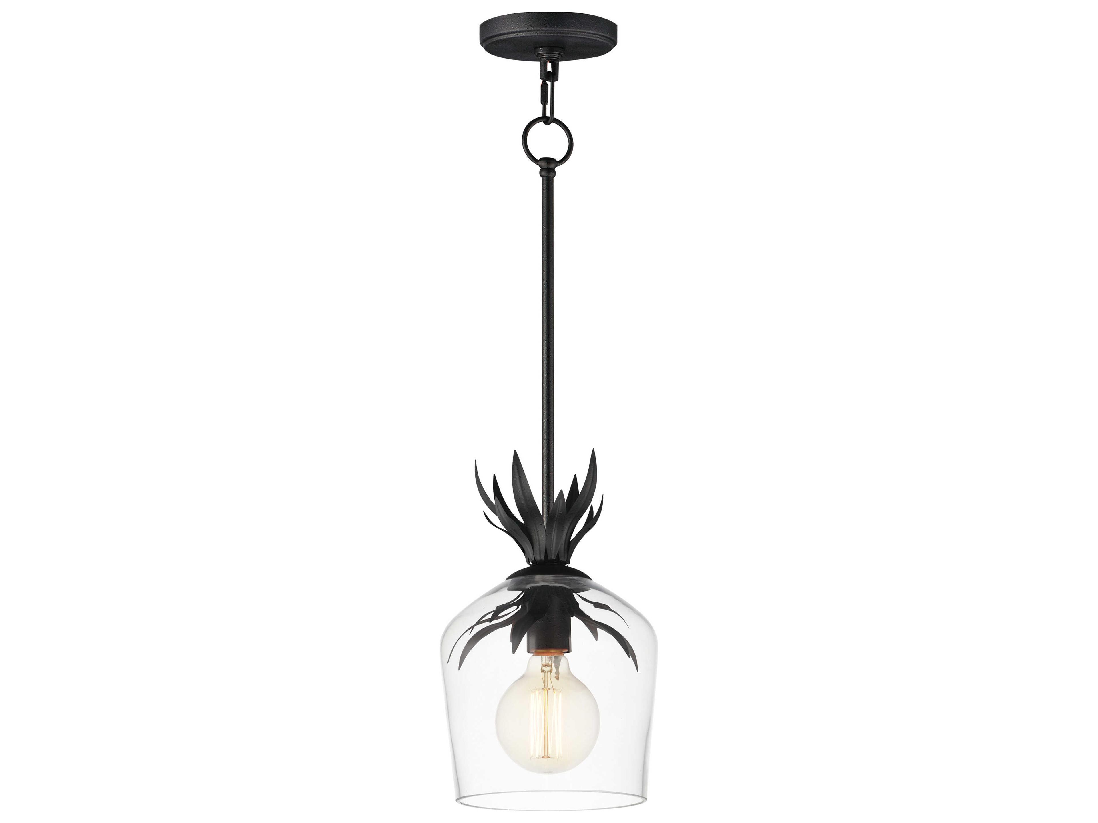 Maxim Lighting Paloma 1-Light Anthracite Black Bell Mini Pendant