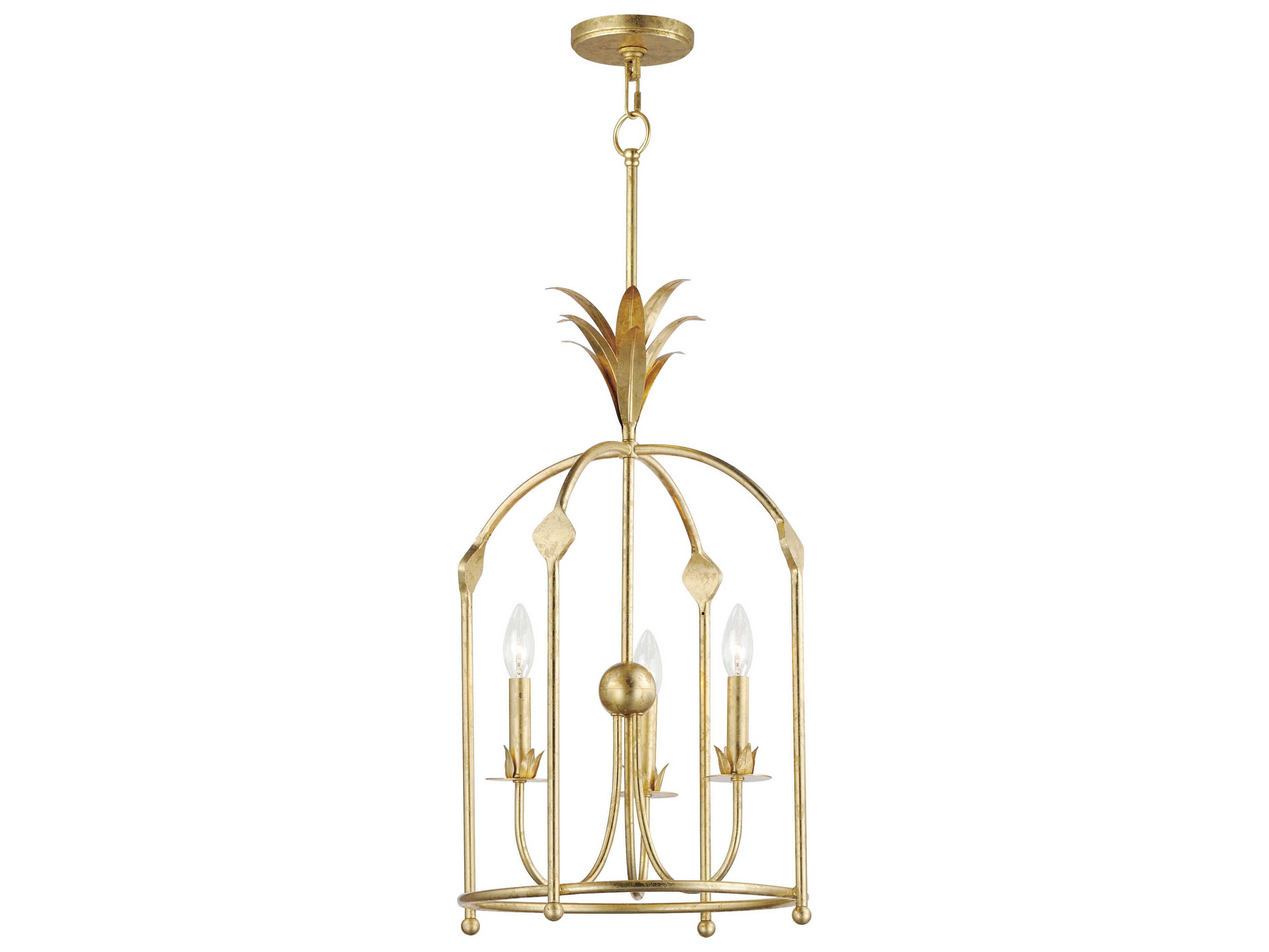 Maxim Lighting Paloma 3-Light Gold Leaf Pendant