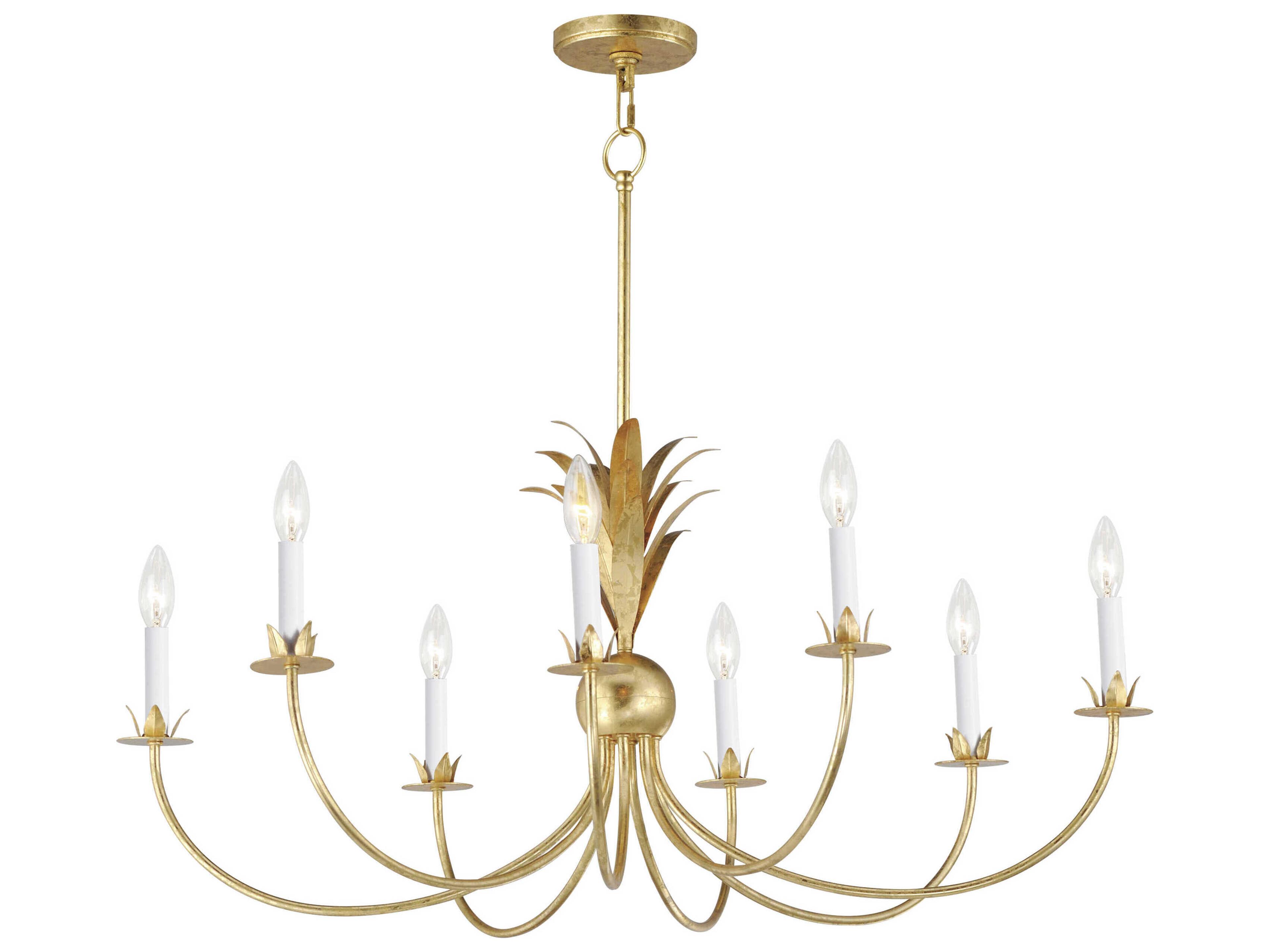 Maxim Lighting Paloma 8-Light Gold Leaf Candelabra Chandelier