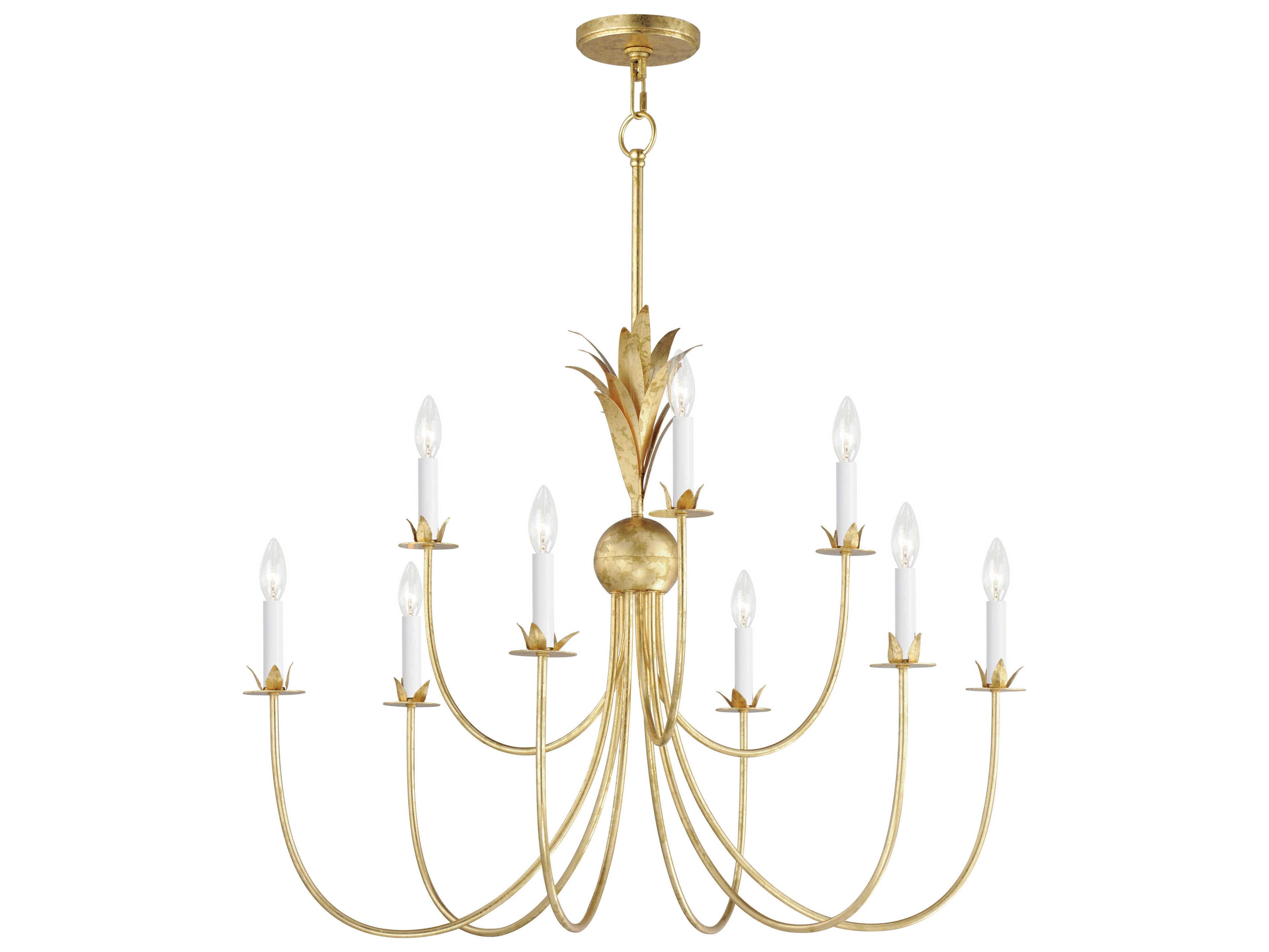 Maxim Lighting Paloma 9-Light Gold Leaf Candelabra Chandelier