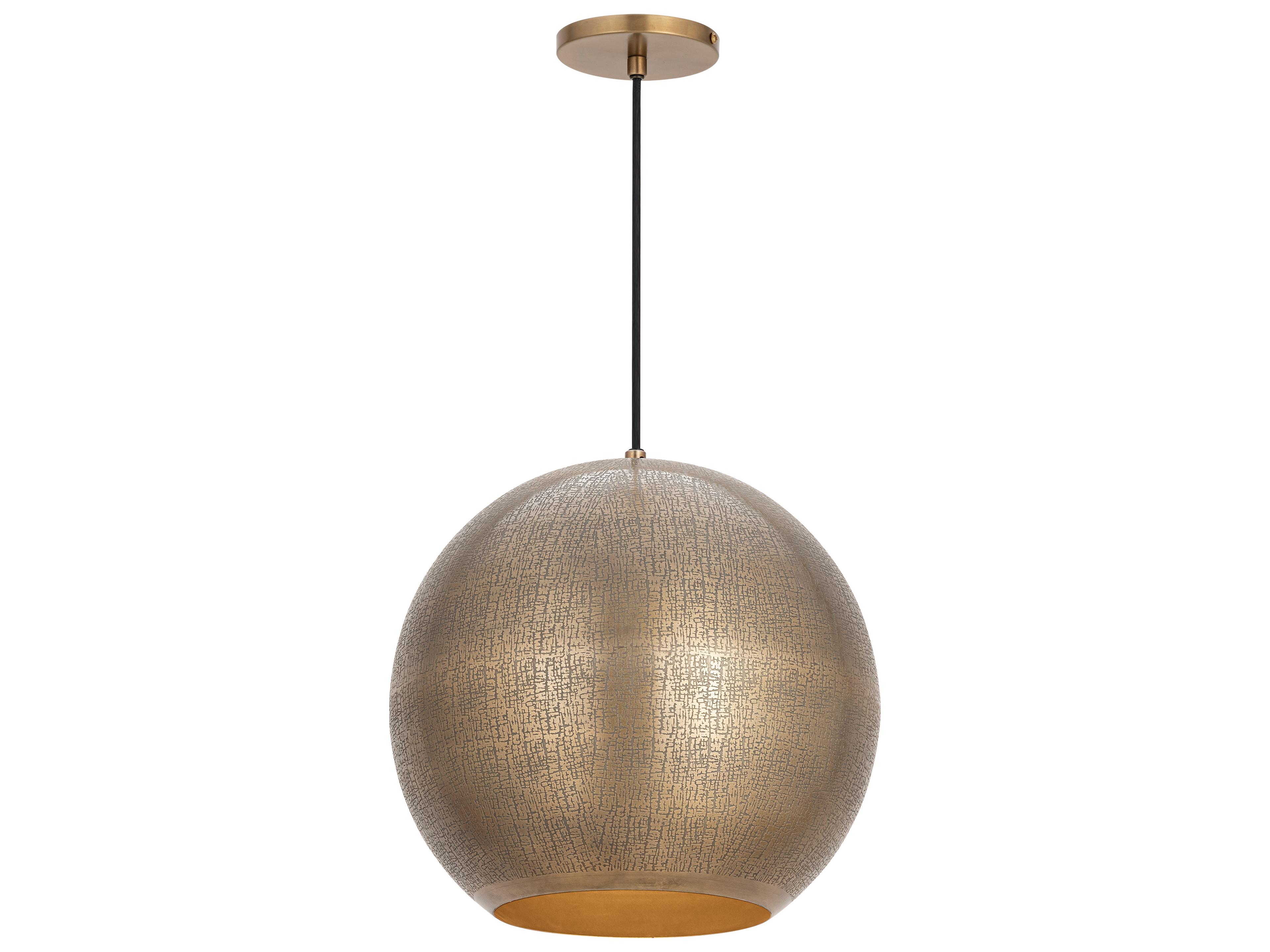 Maxim Lighting Aurelia 1-Light Weathered Brass Globe Pendant