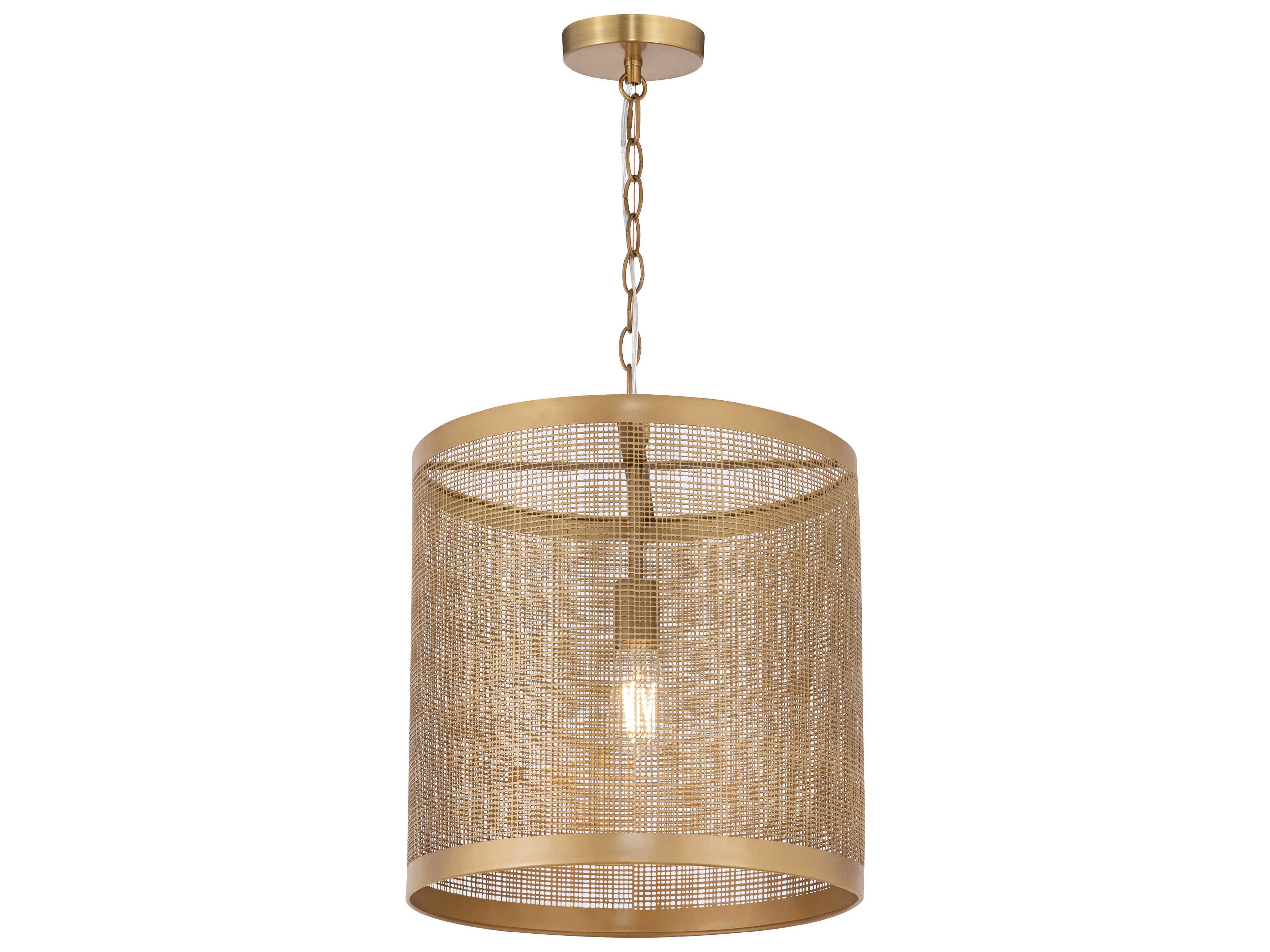 Maxim Lighting Hatcher 1-Light Gold Cylinder Pendant