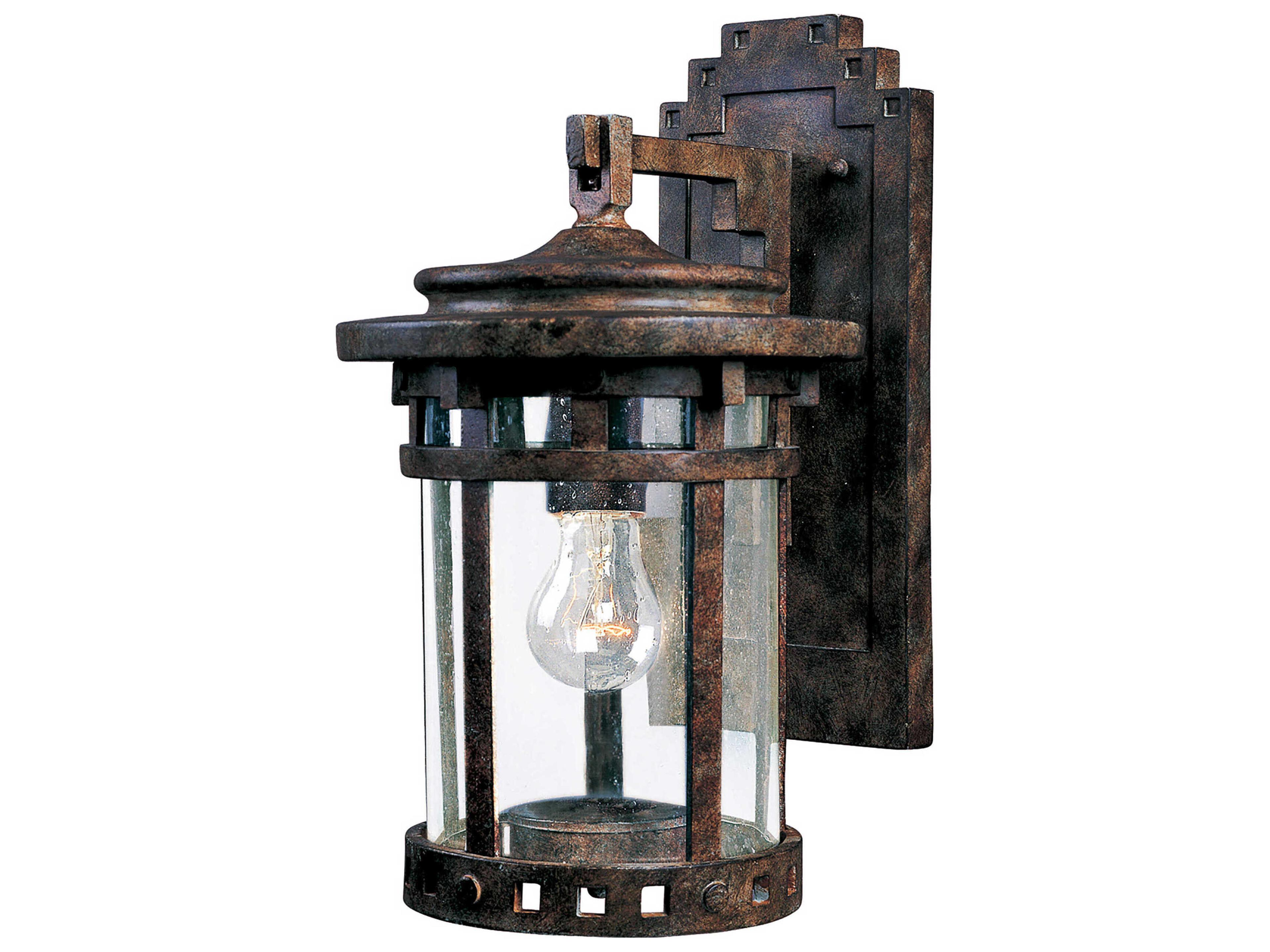 Santa Barbara DC & Seedy Glass Incandescent Outdoor Wall Light