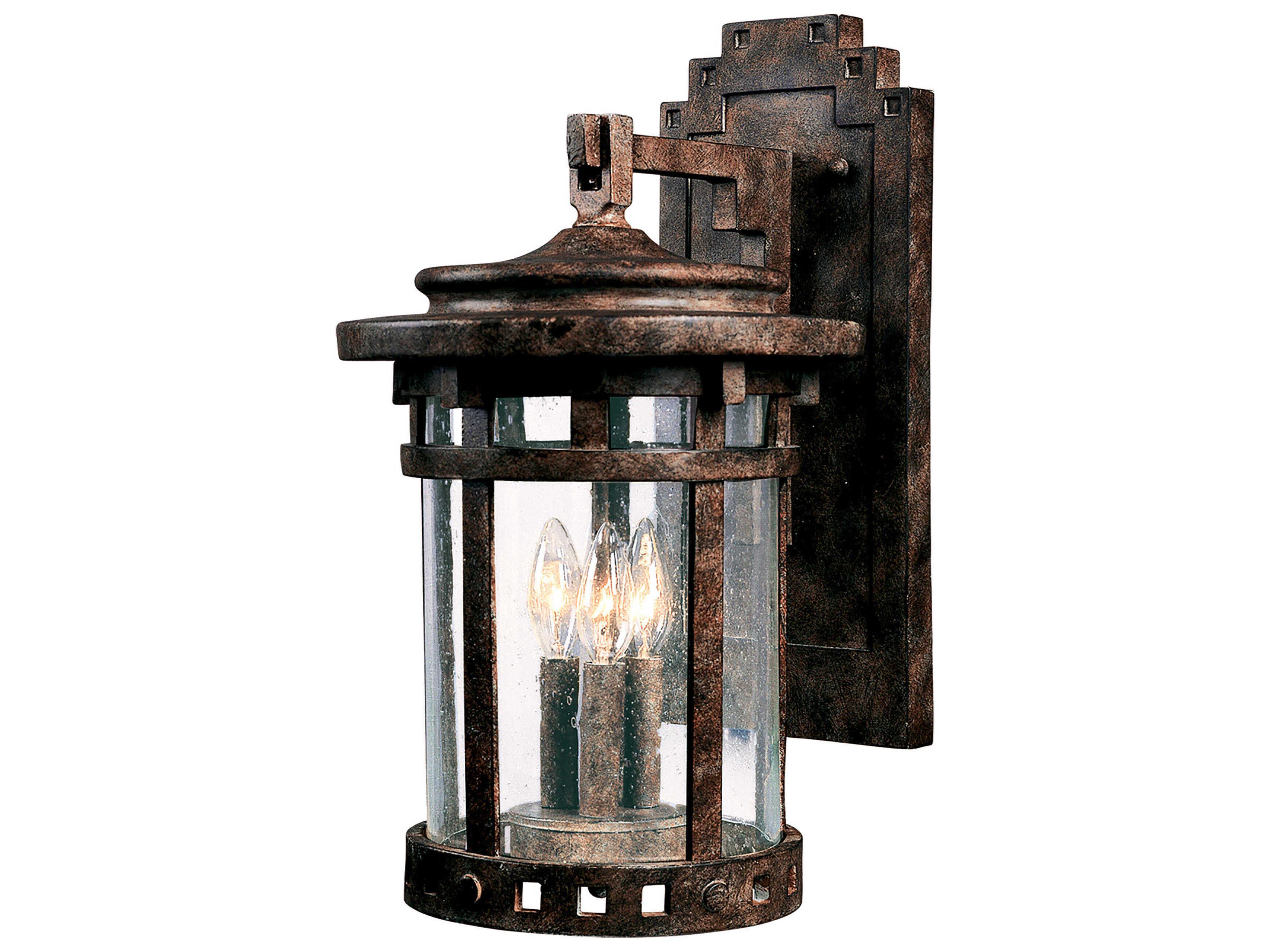 Santa Barbara DC & Seedy Glass Incandescent Outdoor Wall Light