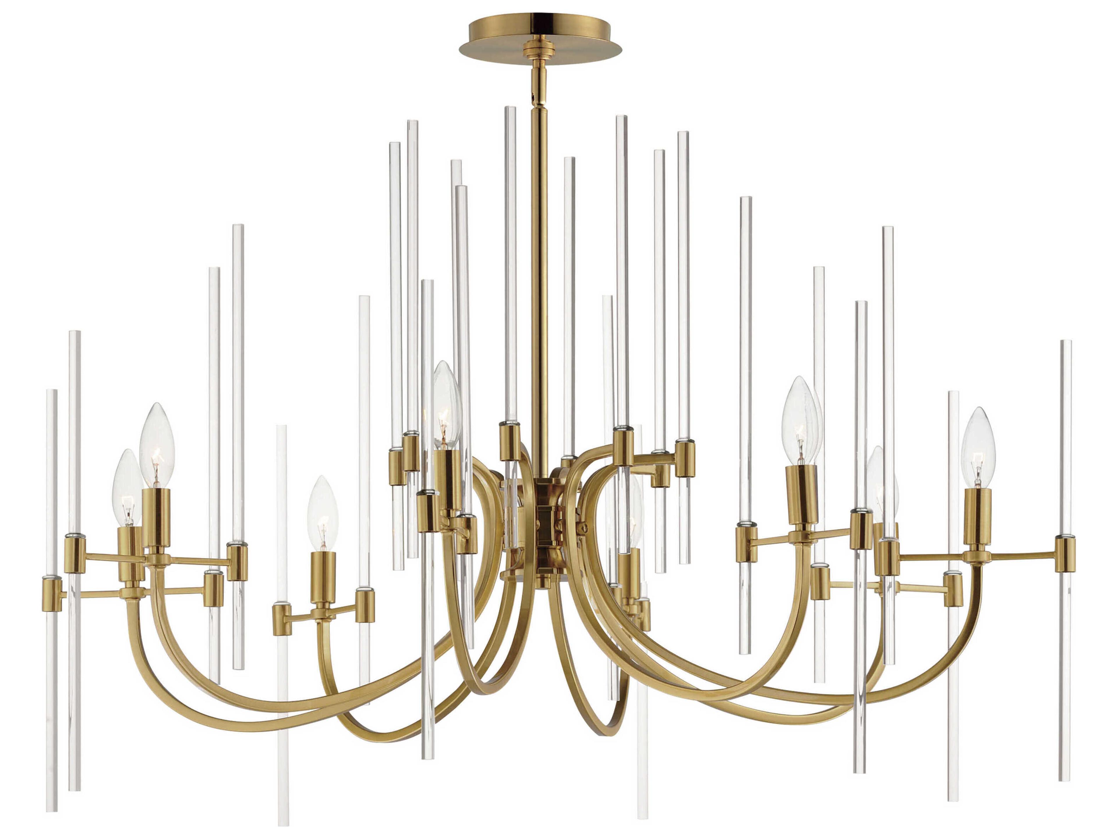 Maxim Lighting Divine 8-Light Heritage Brass Candelabra Chandelier