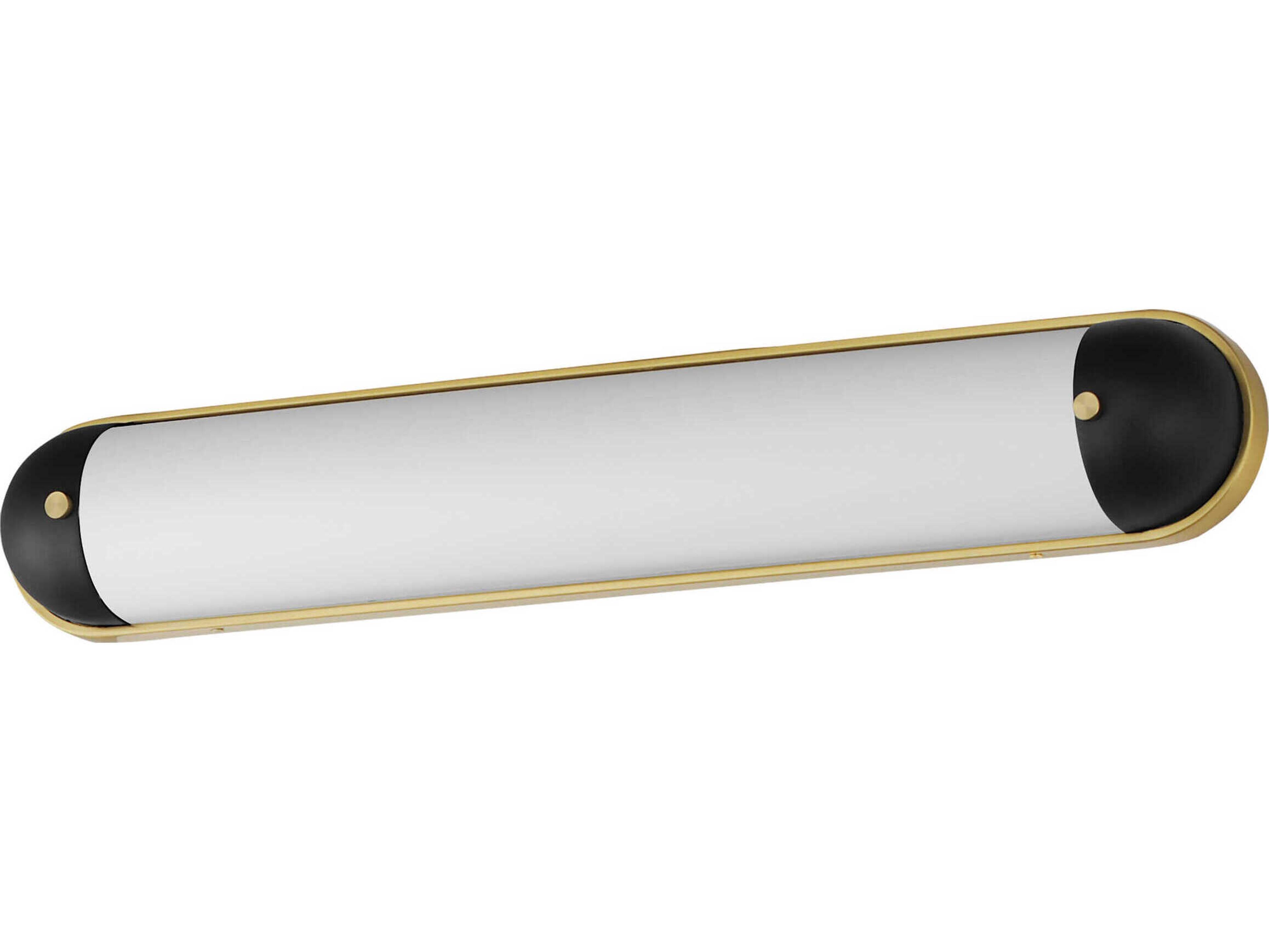 Maxim Lighting Capsule 1-Light Black Natural Aged Brass Vanity Light