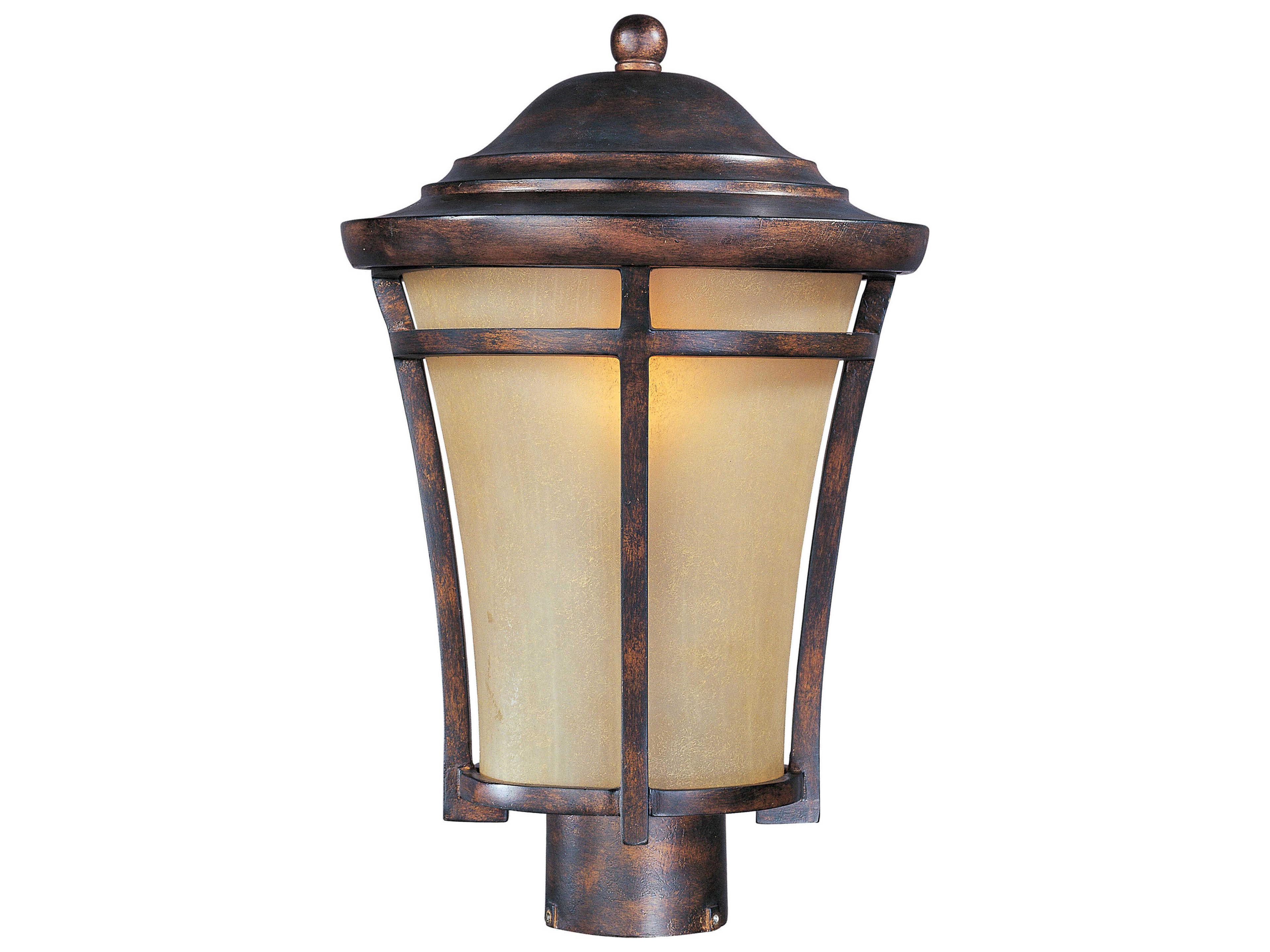 Balboa & Golden Frost Glass Incandescent Outdoor Post Light