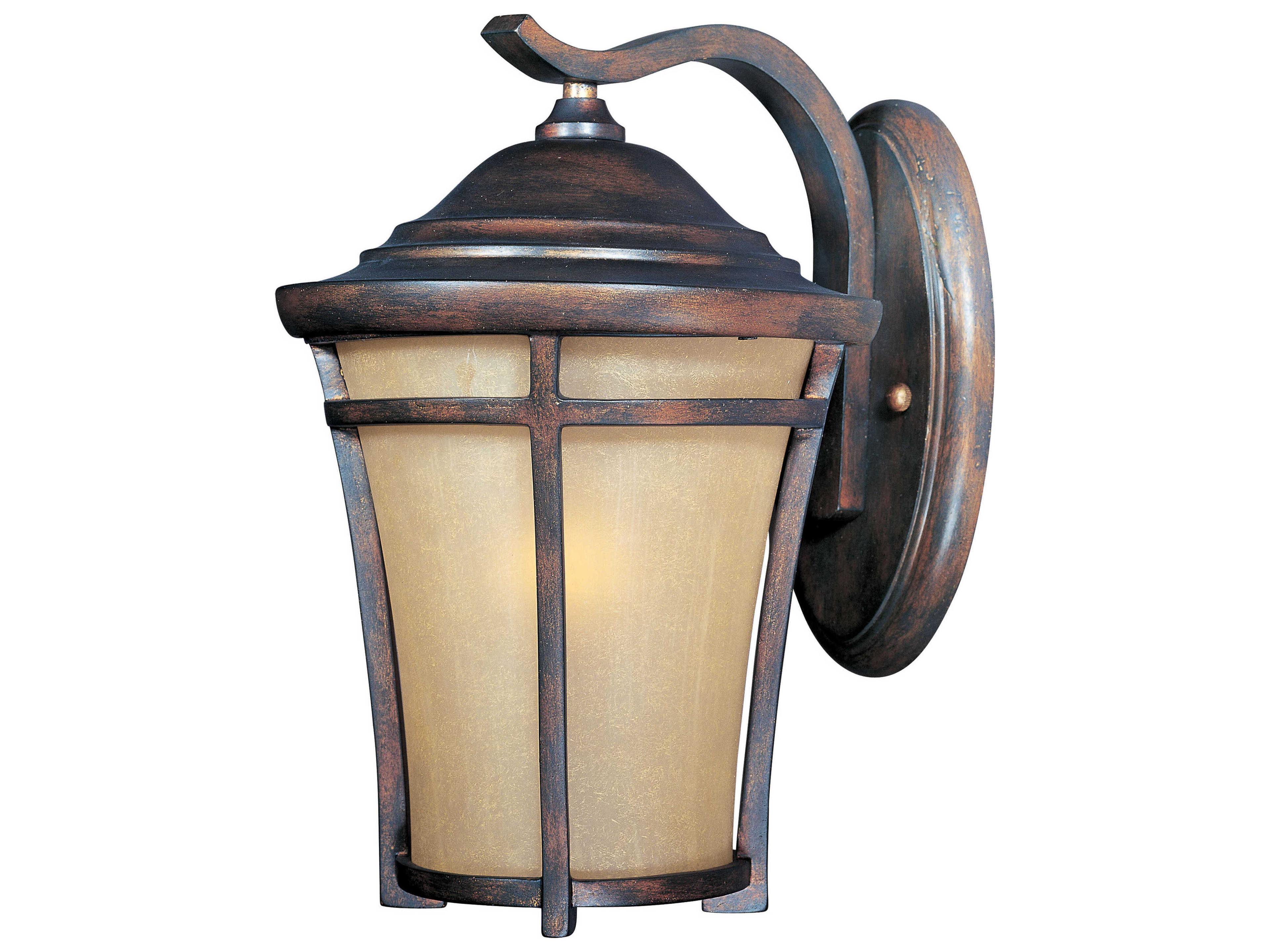 Balboa & Golden Frost Glass Incandescent Outdoor Wall Light