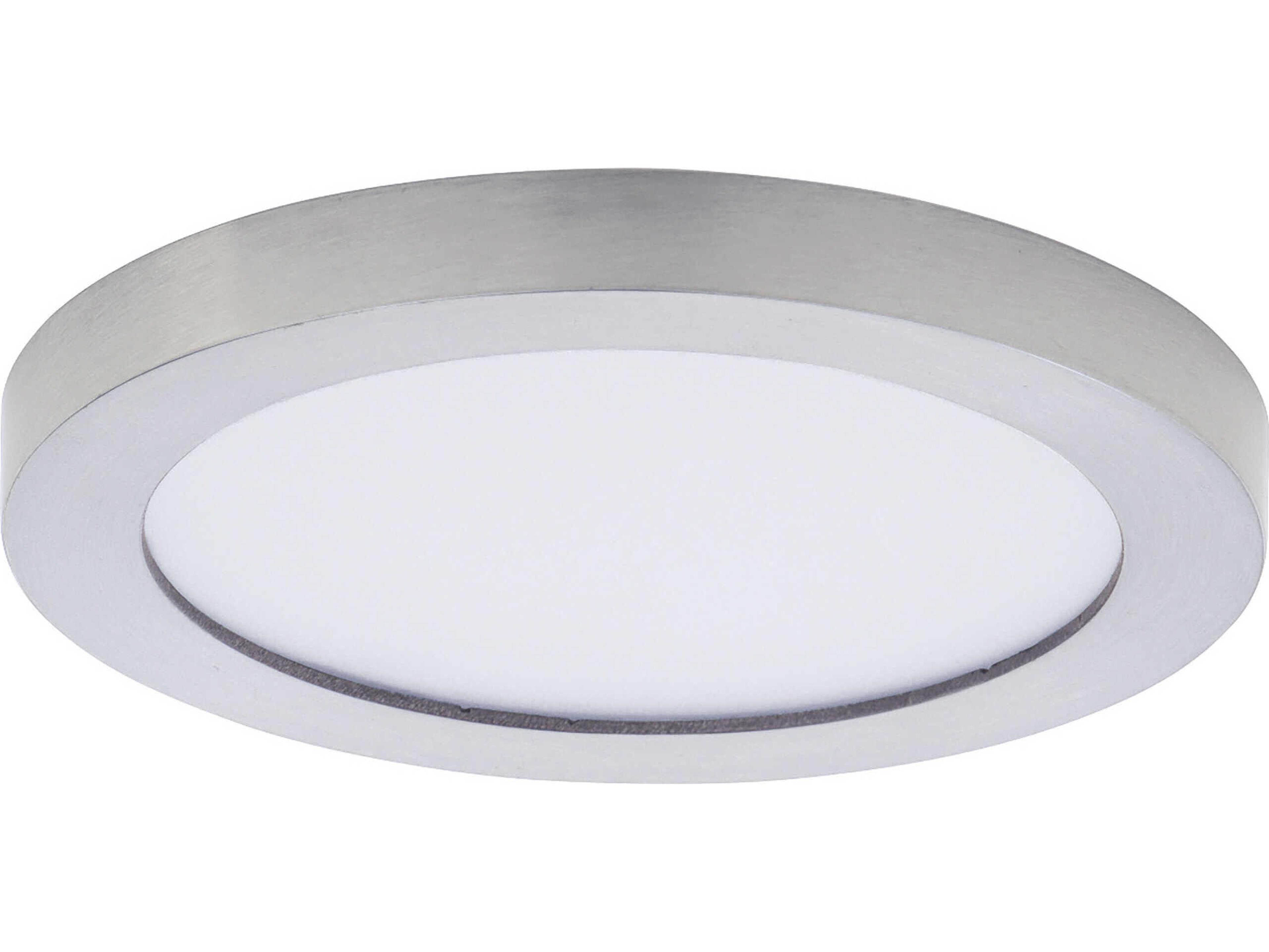 Maxim Lighting Chip 1-Light Satin Nickel Round Flush Mount