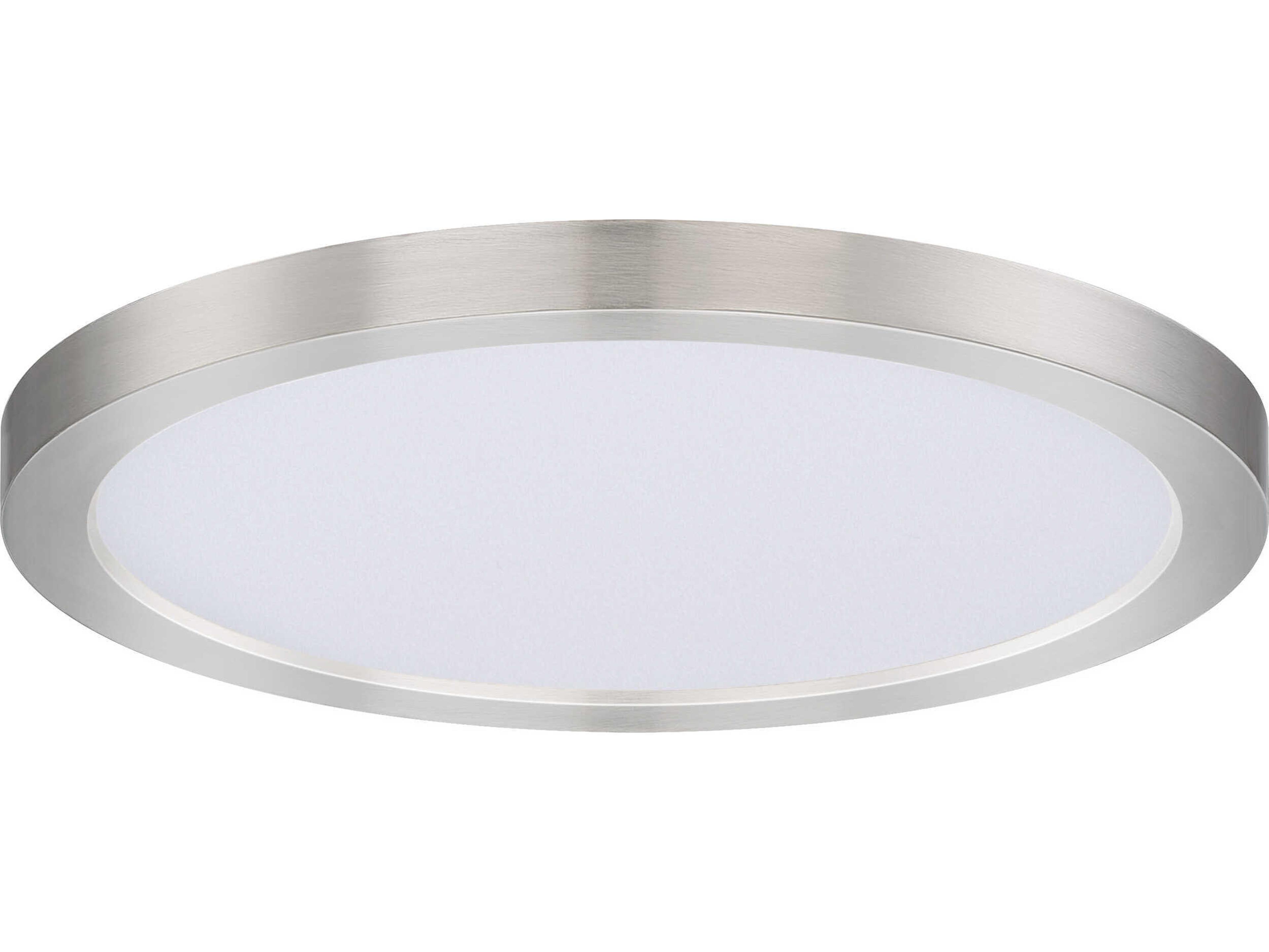Maxim Lighting Chip 1-Light Satin Nickel Round Flush Mount