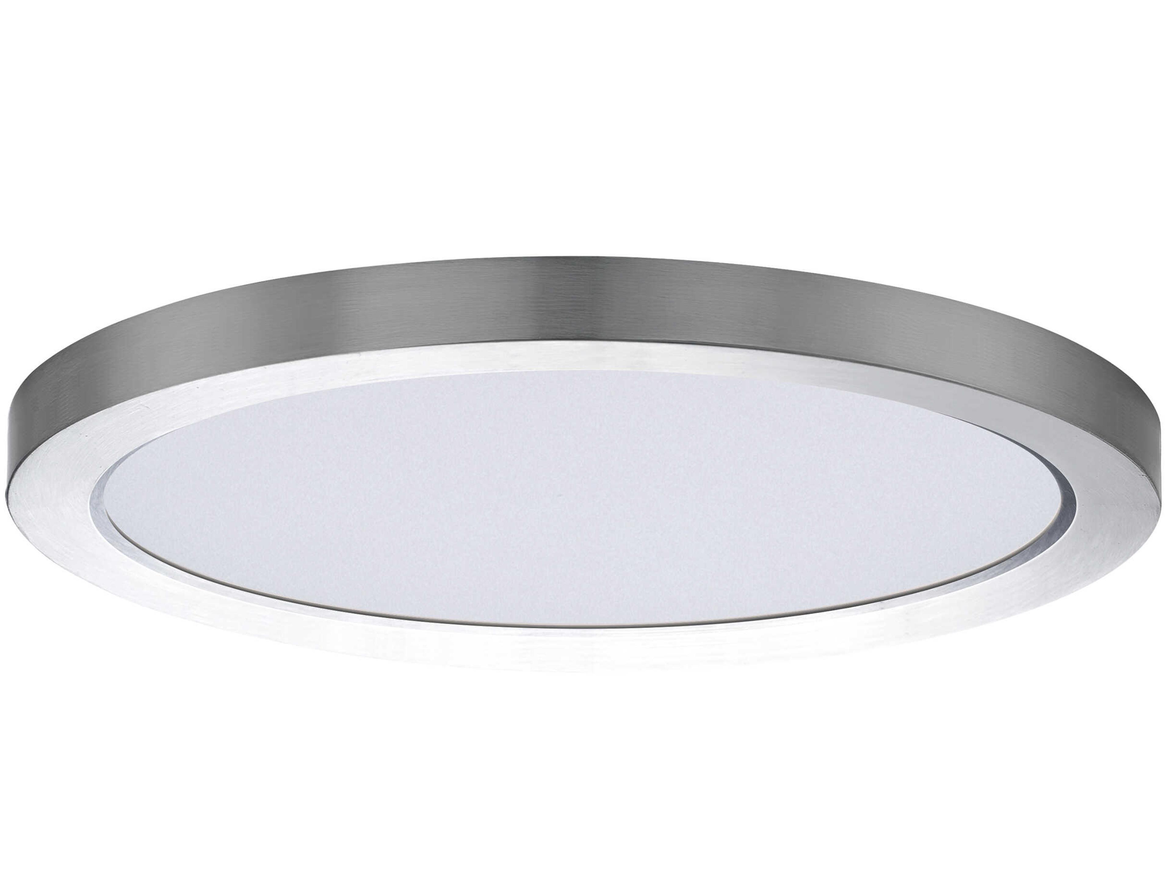 Maxim Lighting Chip 1-Light Satin Nickel Round Flush Mount