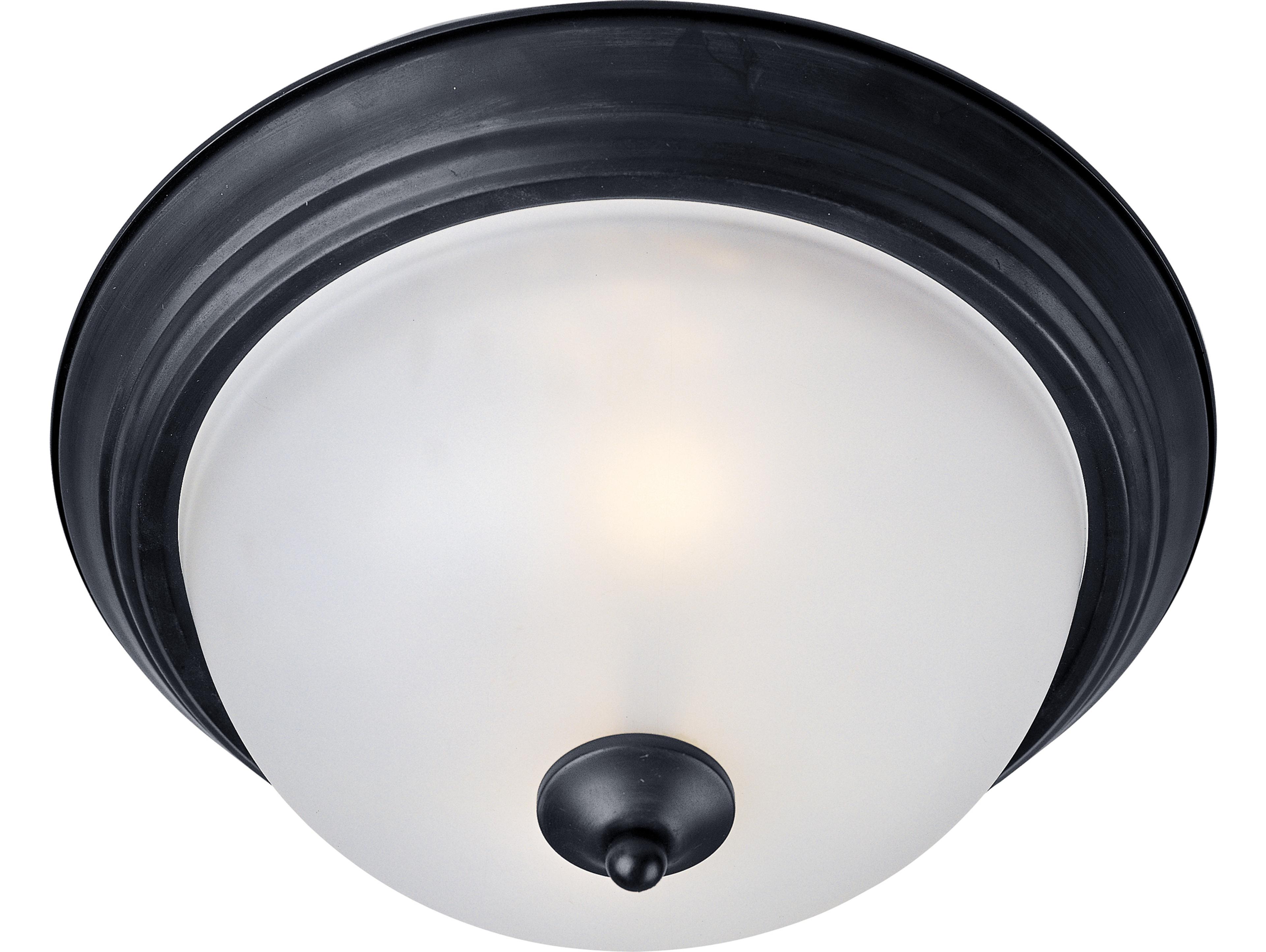 Maxim Lighting Essentials 2-light Black Bowl Flush Mount