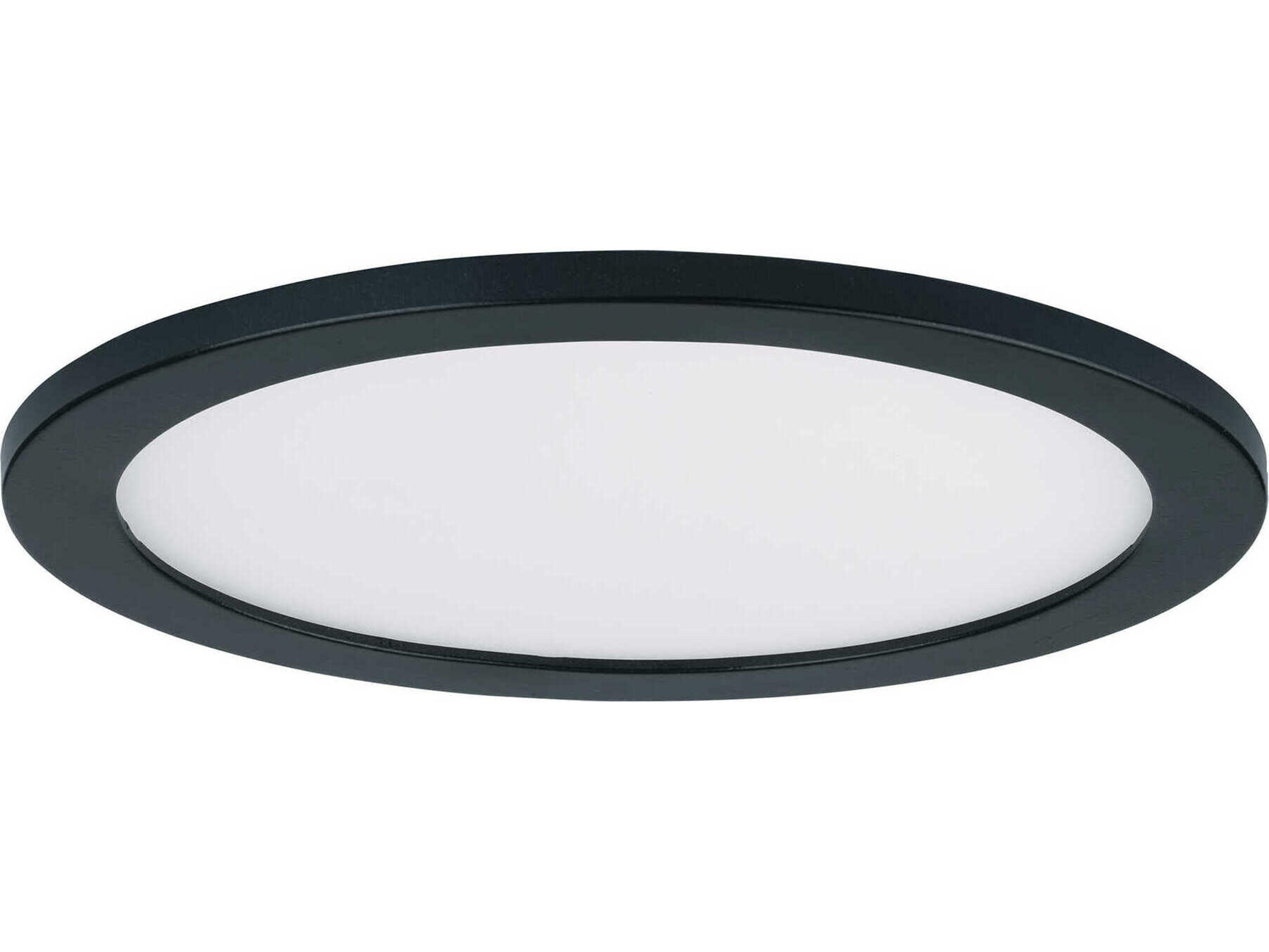 Maxim Lighting Wafer 1-Light Black Round Flush Mount