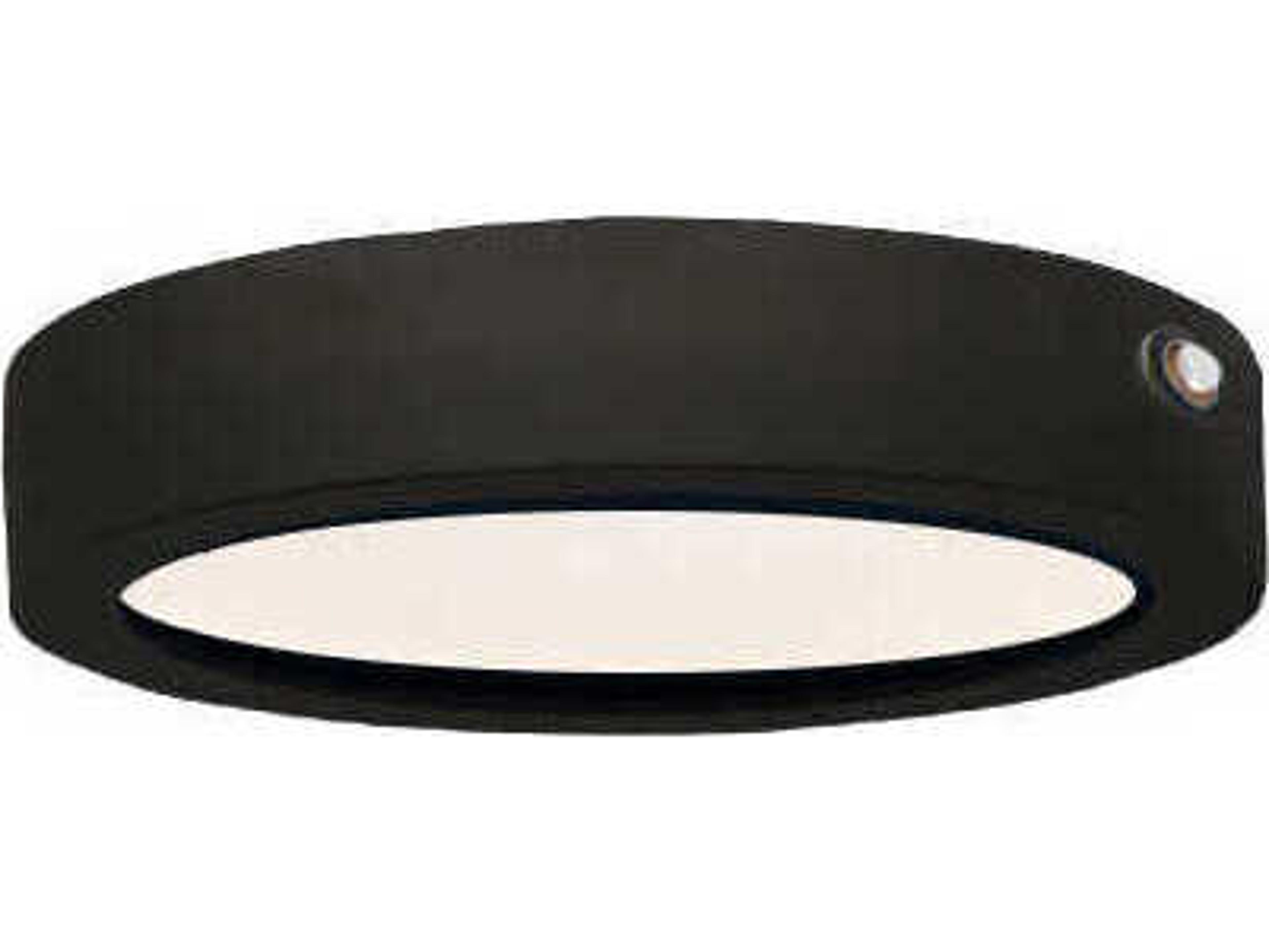 Maxim Lighting Wafer 1-Light Black Round Flush Mount