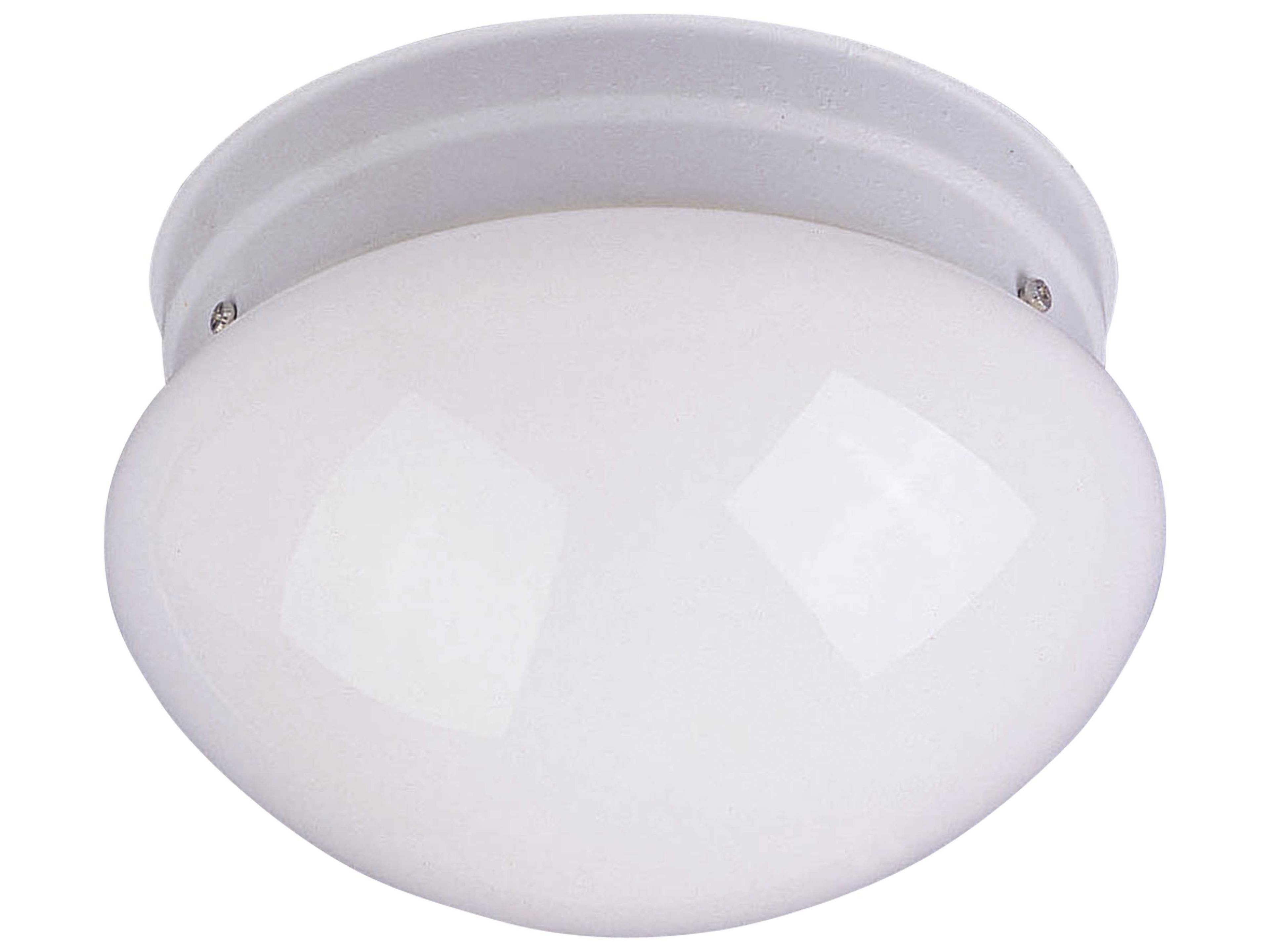 Maxim Lighting Essentials 1-Light White Glass Bowl Flush Mount
