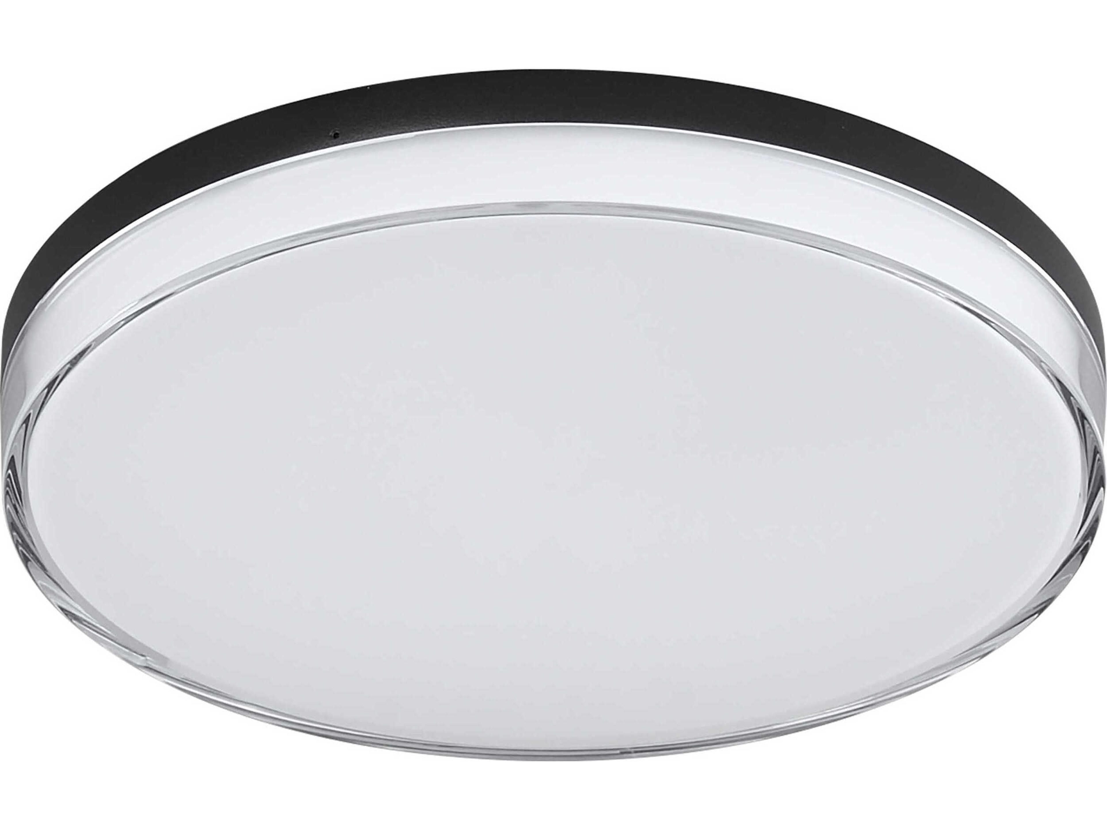 Maxim Lighting Edge 1-Light Black Round Flush Mount