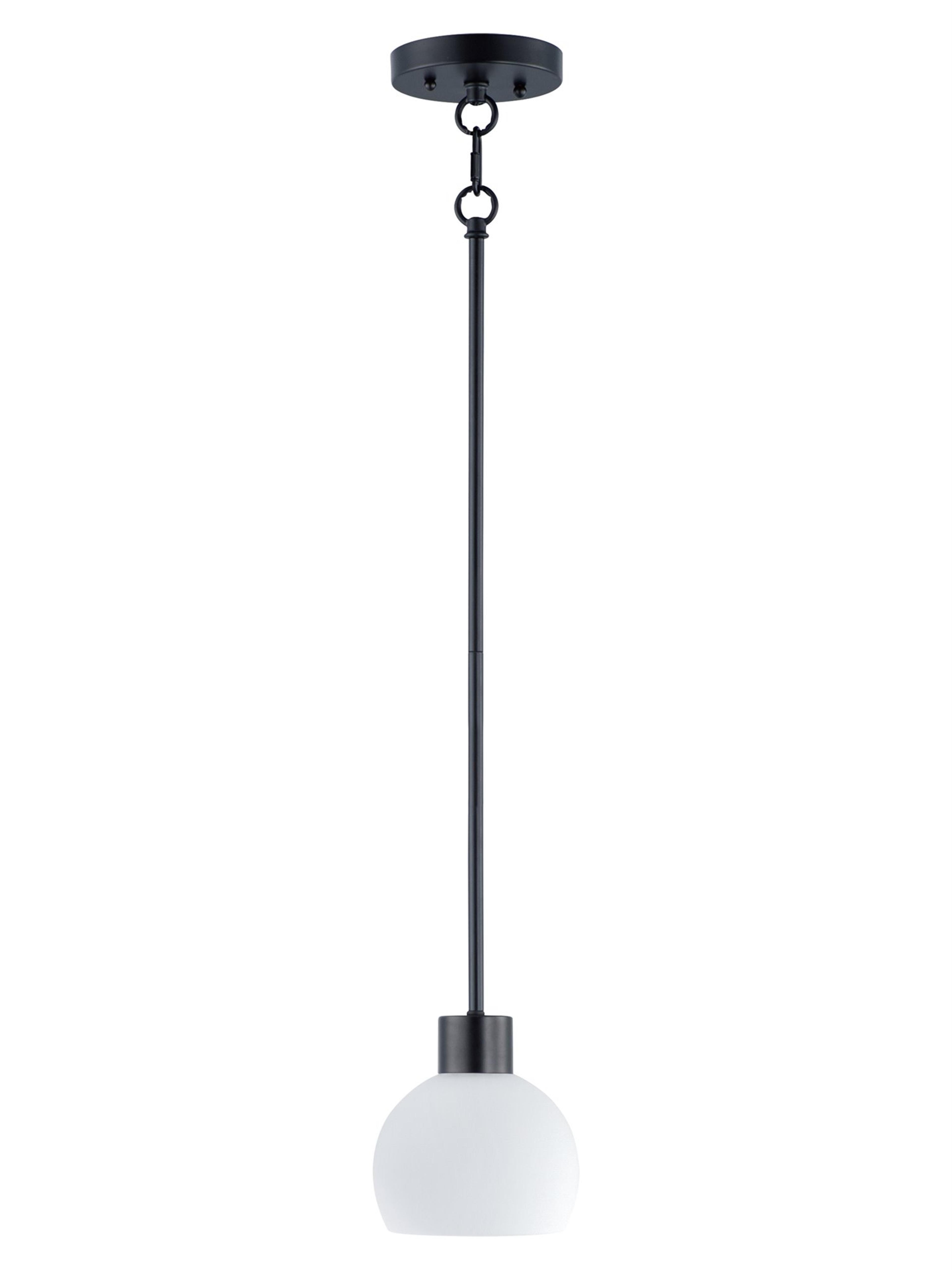 Maxim Lighting Coraline 1-Light Black Glass Dome Mini Pendant