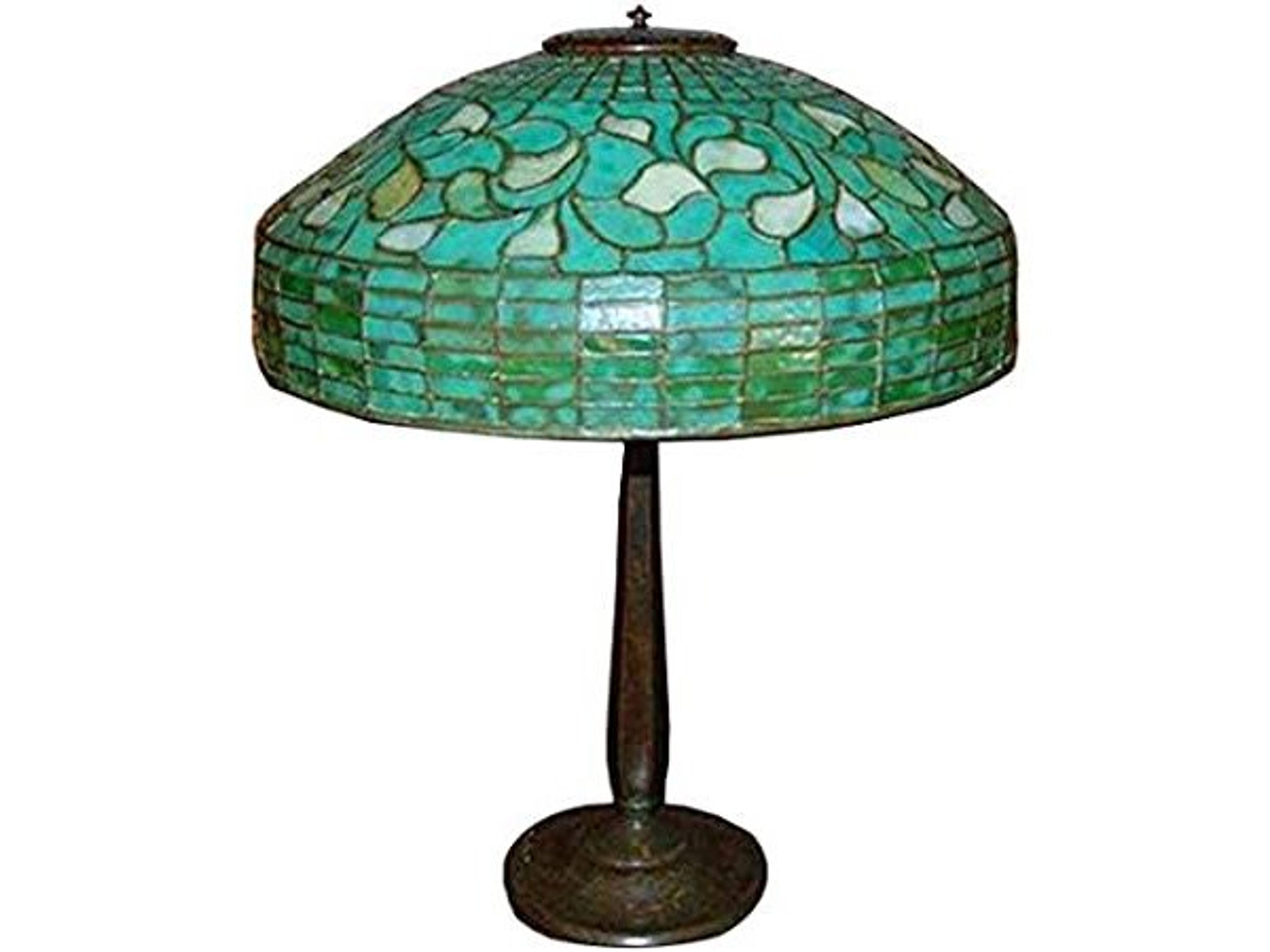 Meyda Tiffany Turning Leaf Green Table Lamp