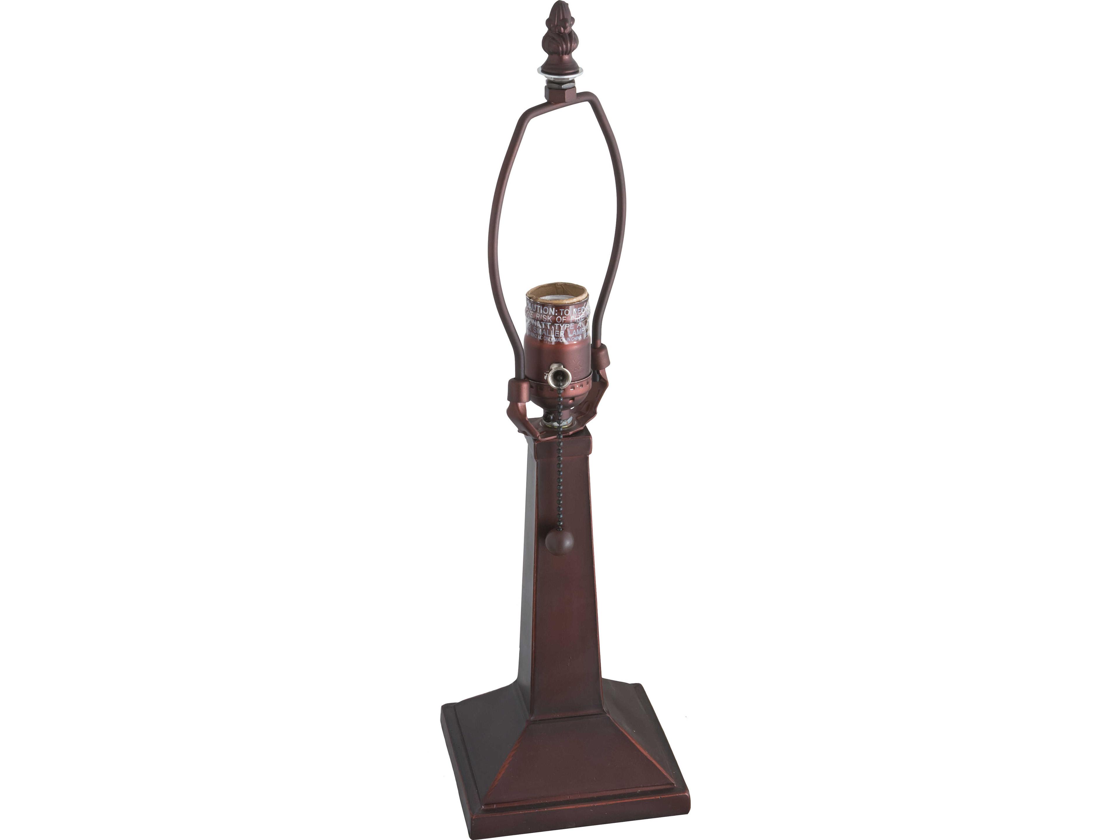 Meyda Mission Mahogany Bronze 1-Light Table Lamp