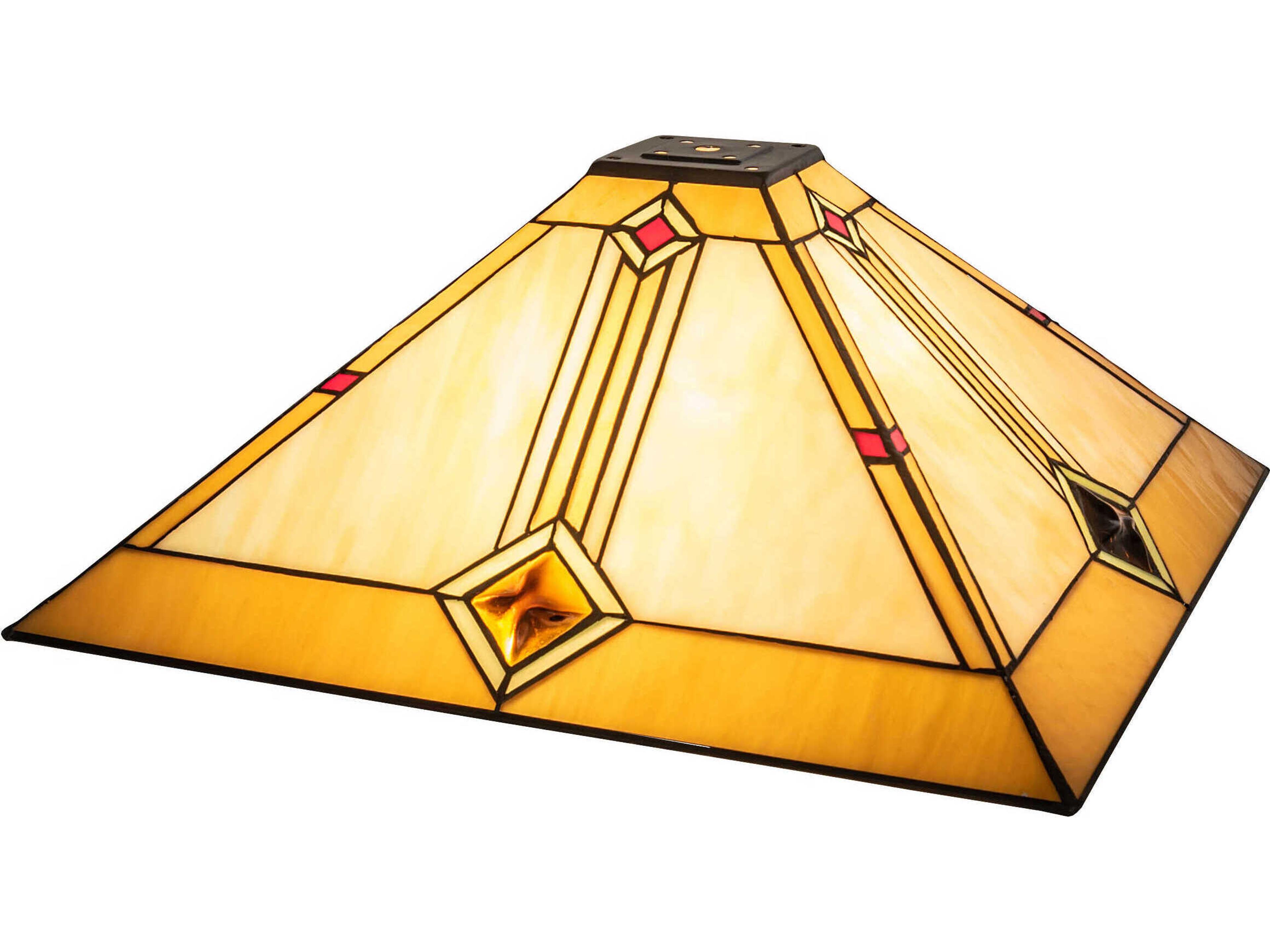 Meyda Coral / Beige 24" Diamond Mission Shade