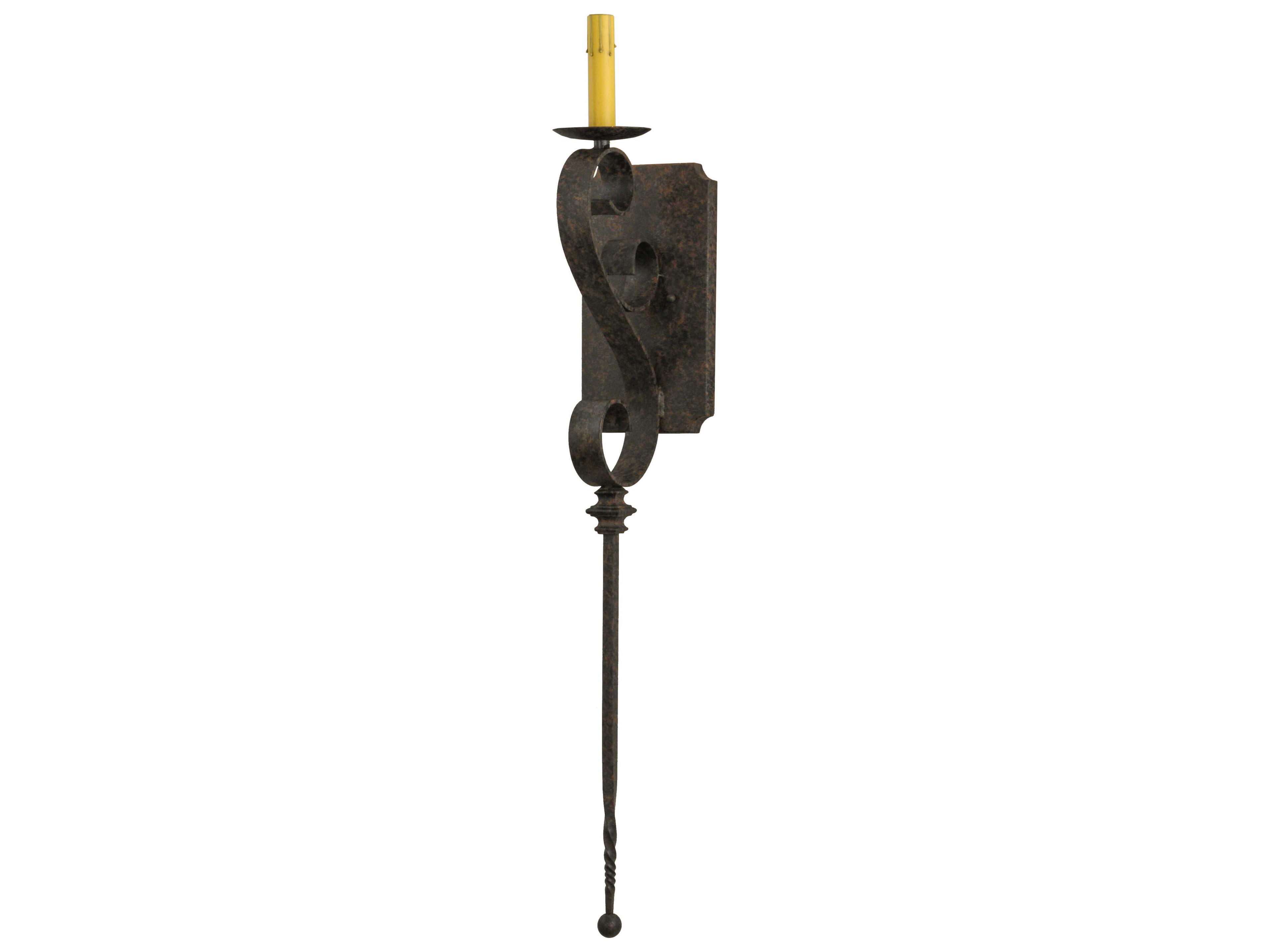 Meyda Cipriana 1-Light Black Wall Sconce