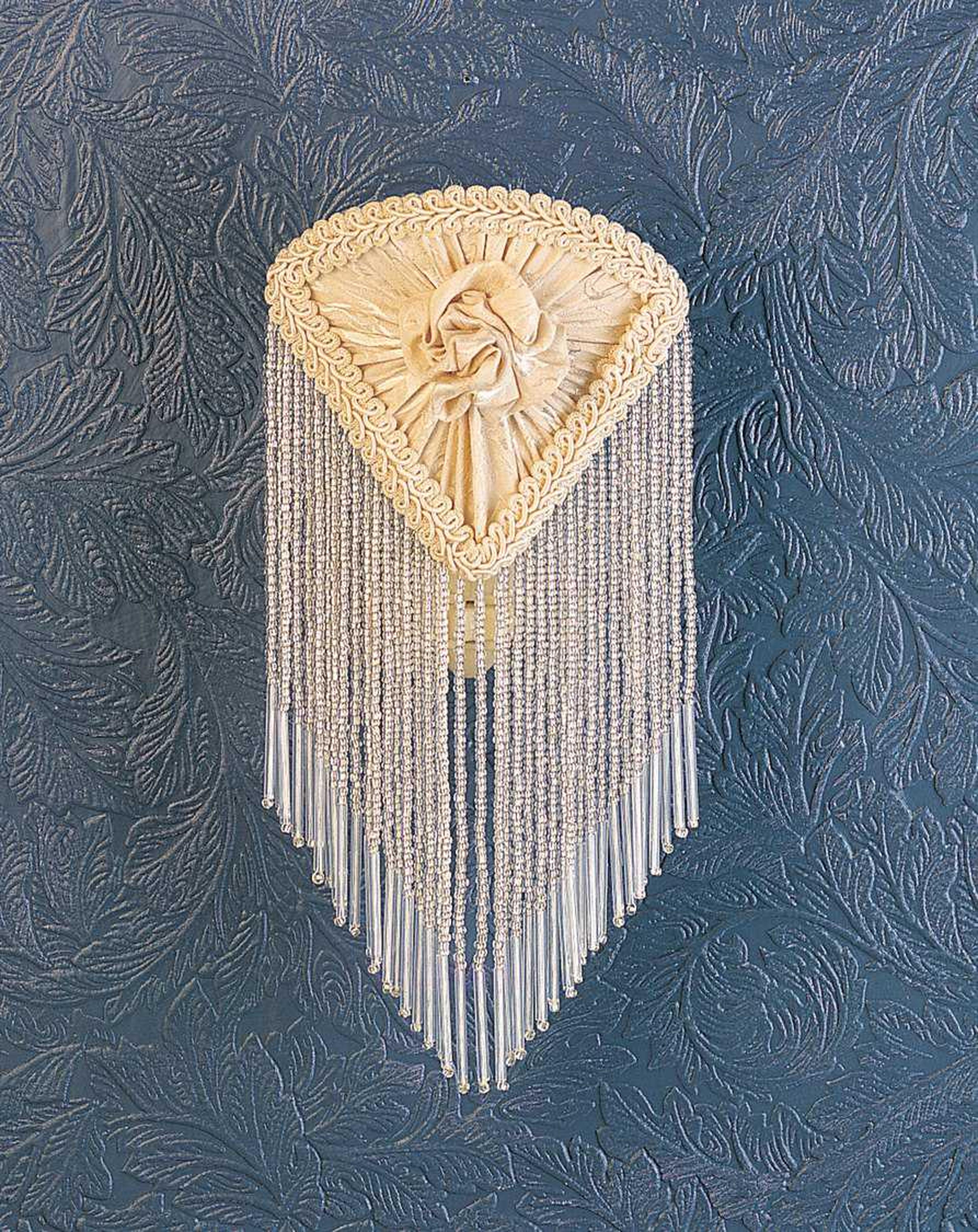 Meyda Fabric And Fringe & 1-Light Ivory ivory White Wall Sconce