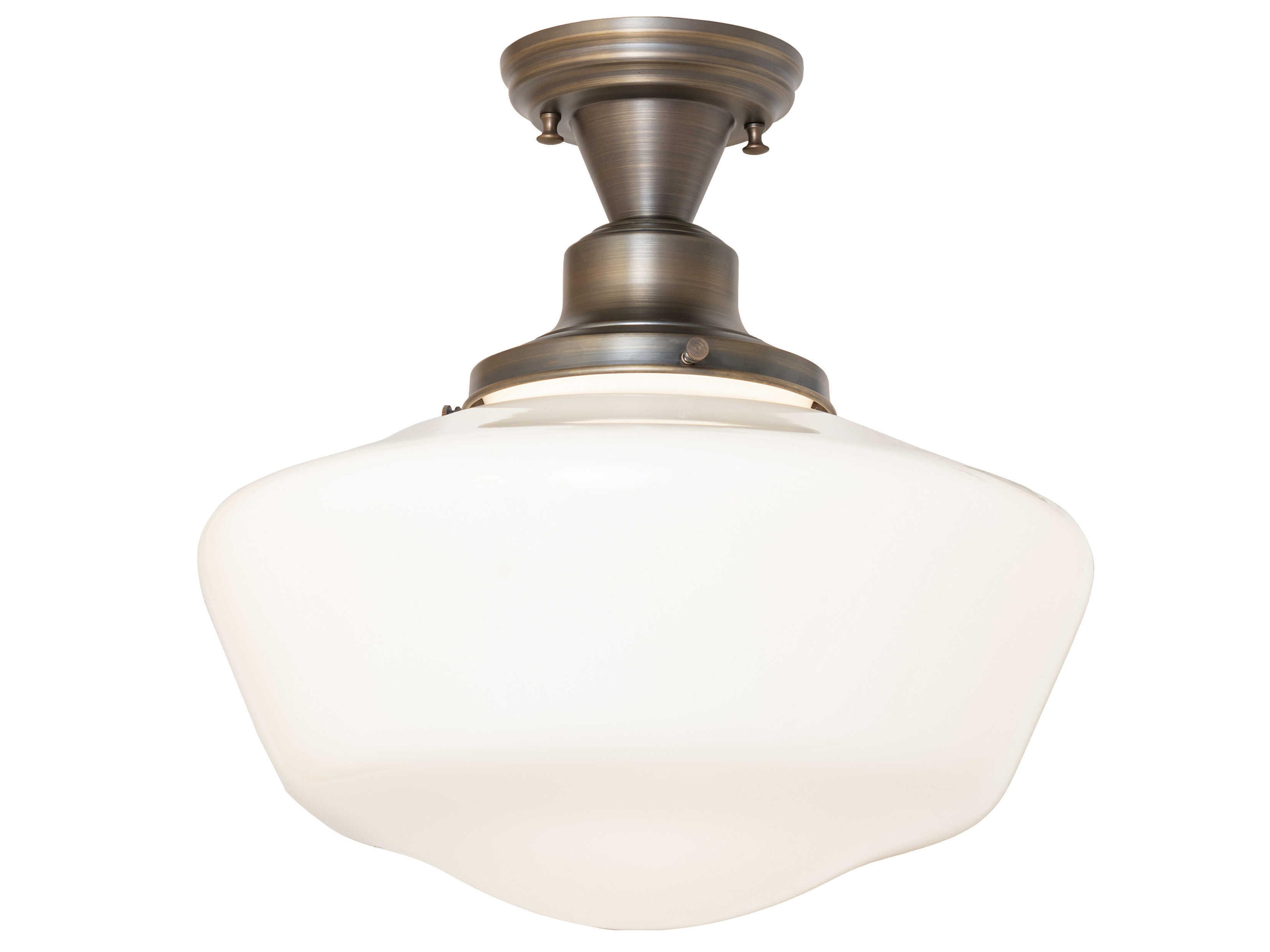 Meyda Revival 1-Light Brass Traditional Flush Mount
