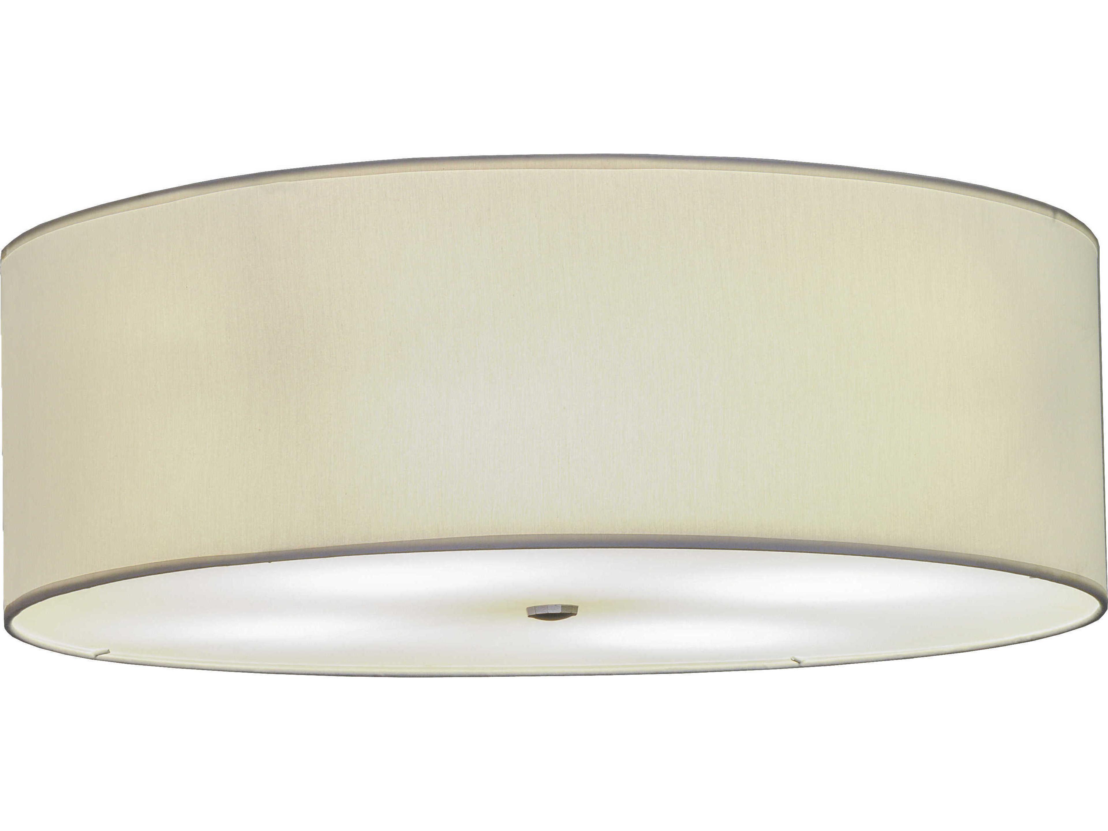 Meyda Cilindro 4-Light Brushed Nickel Drum Flush Mount