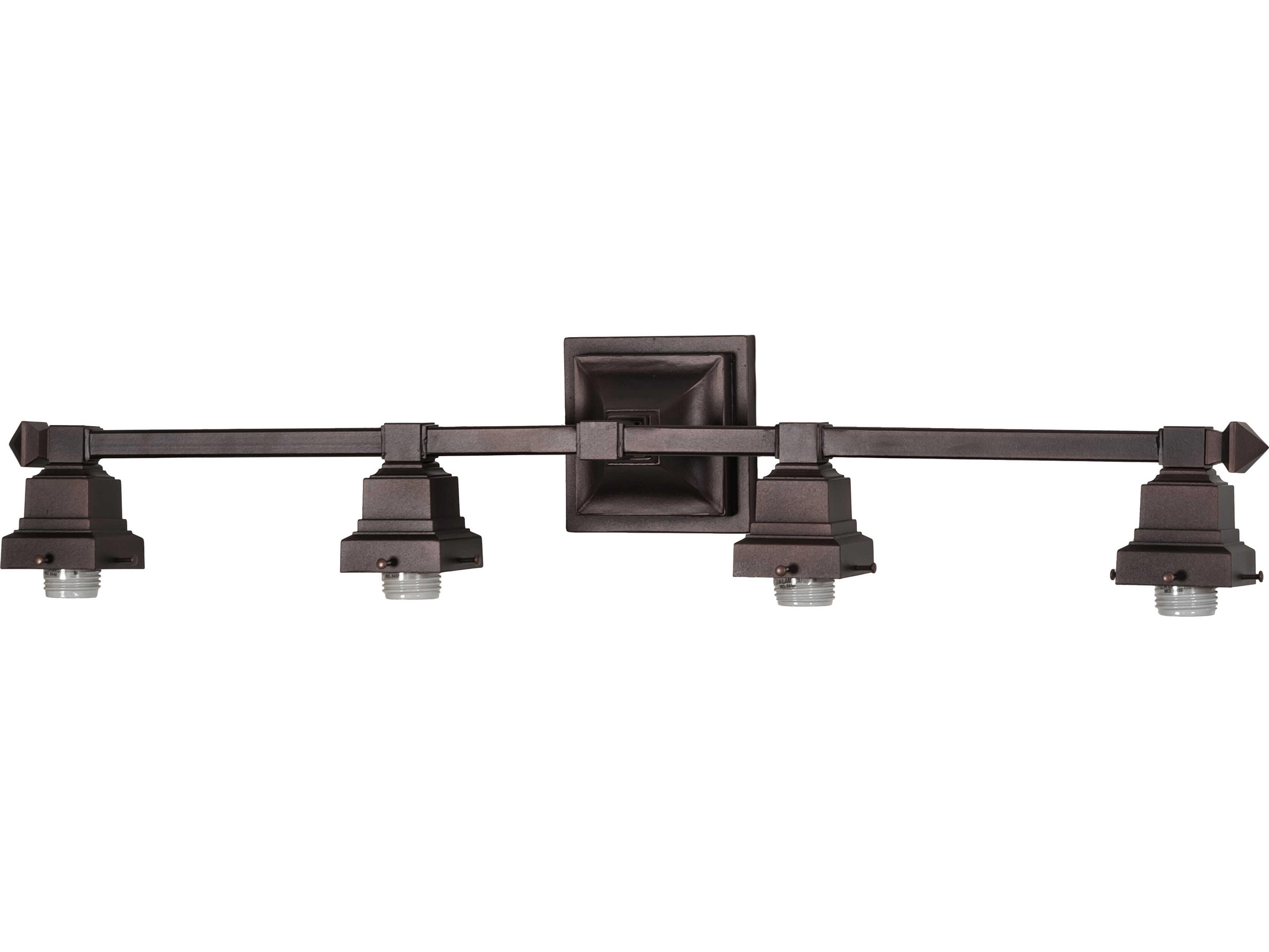 Meyda Mission 4-Light Mahogany Bronze Vanity Light