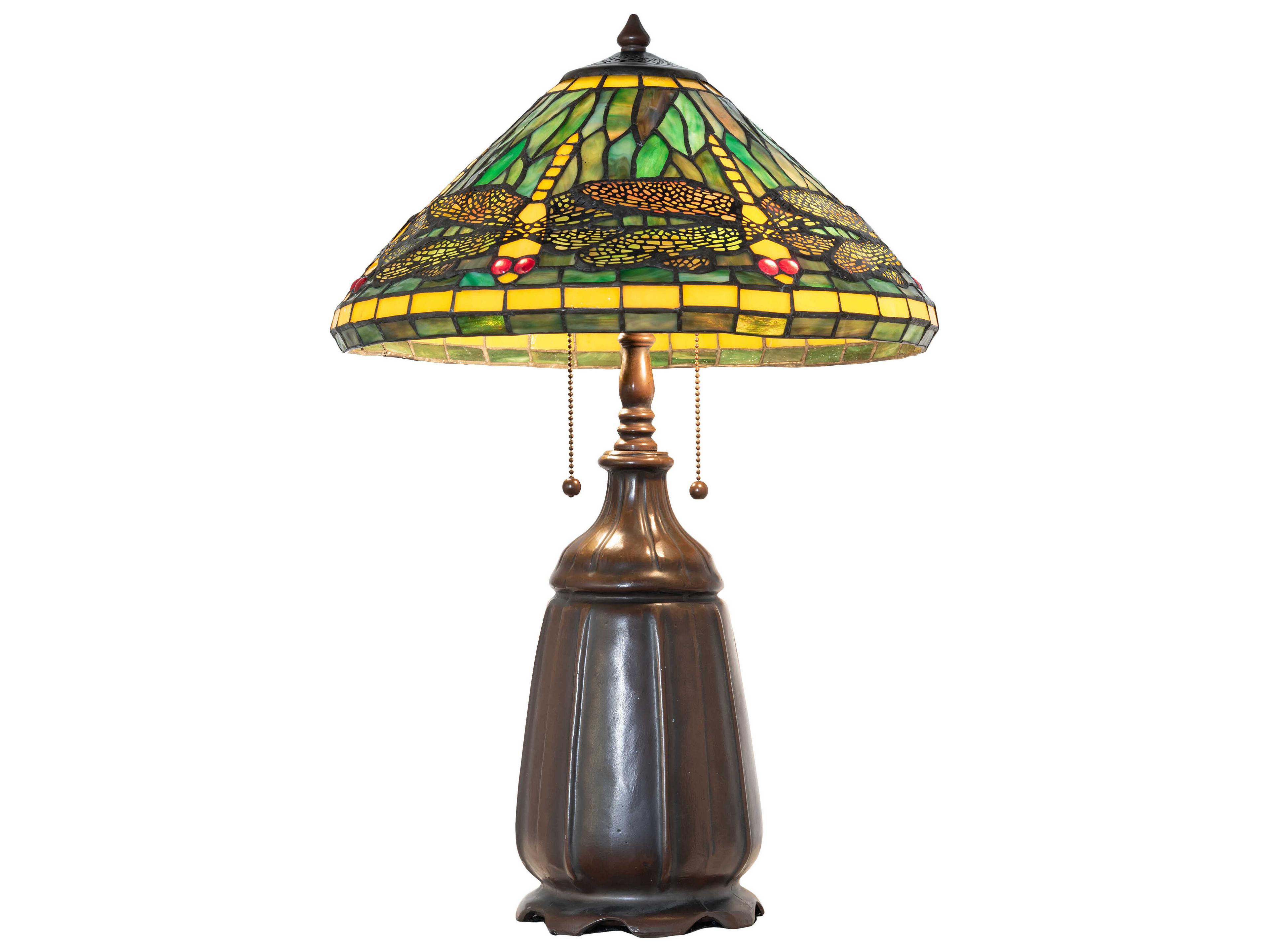 Meyda Tiffany Dragonfly Mahogany Bronze Buffet Lamp
