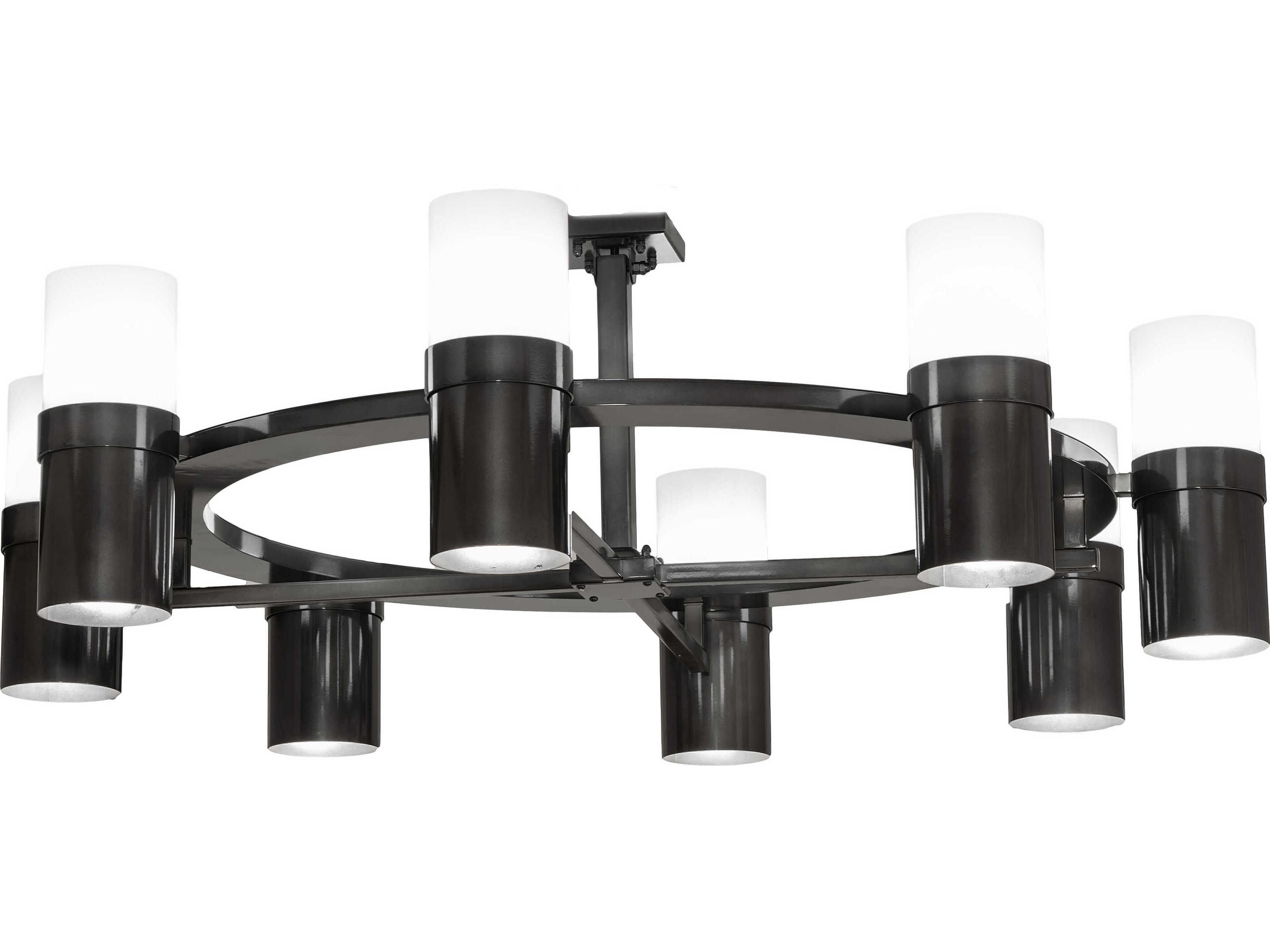 Meyda Farmington Black Chrome LED Cylinder Chandelier