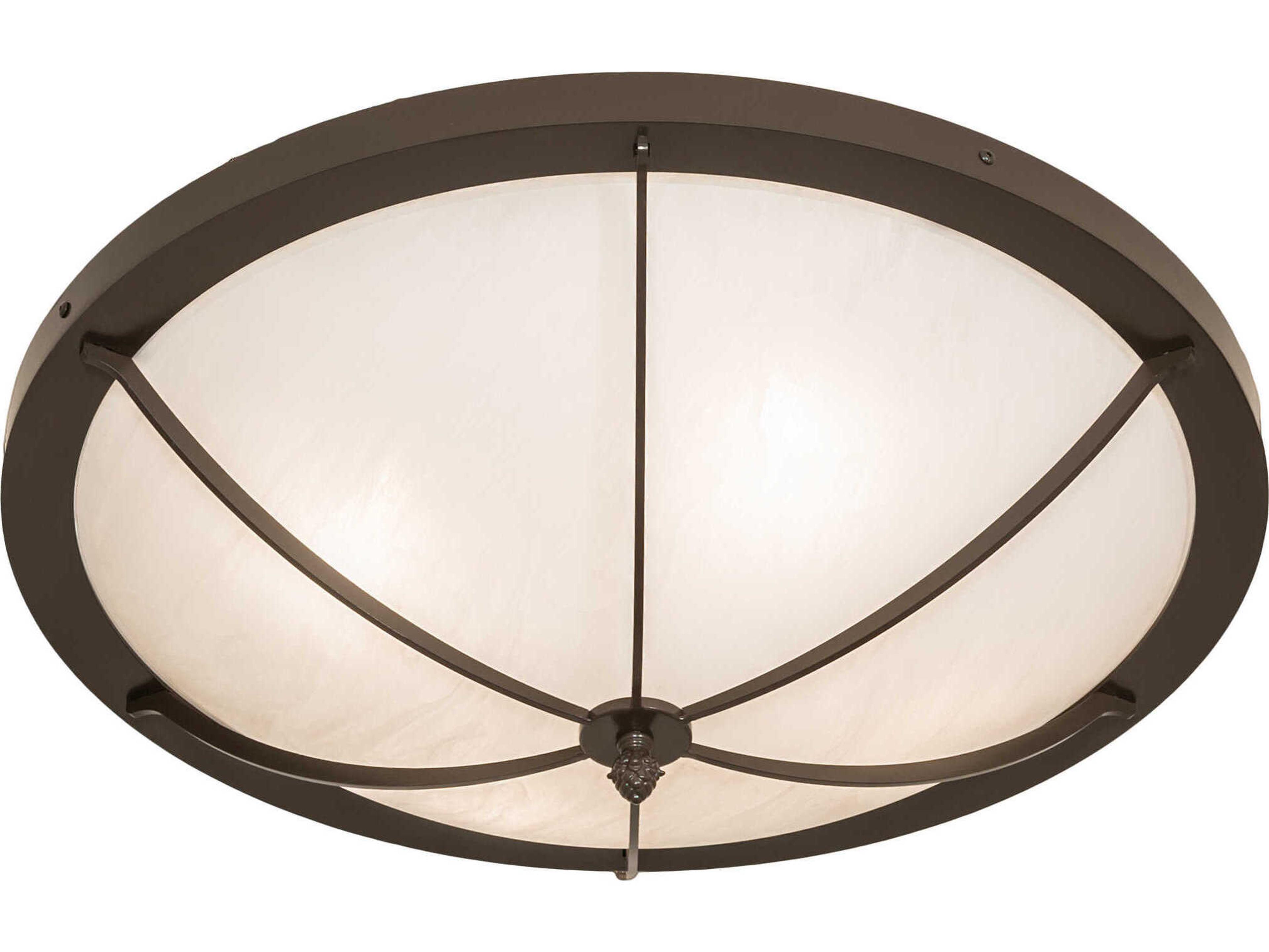 Meyda Dominga 4-Light Timeless Bronze LED Bowl Flush Mount
