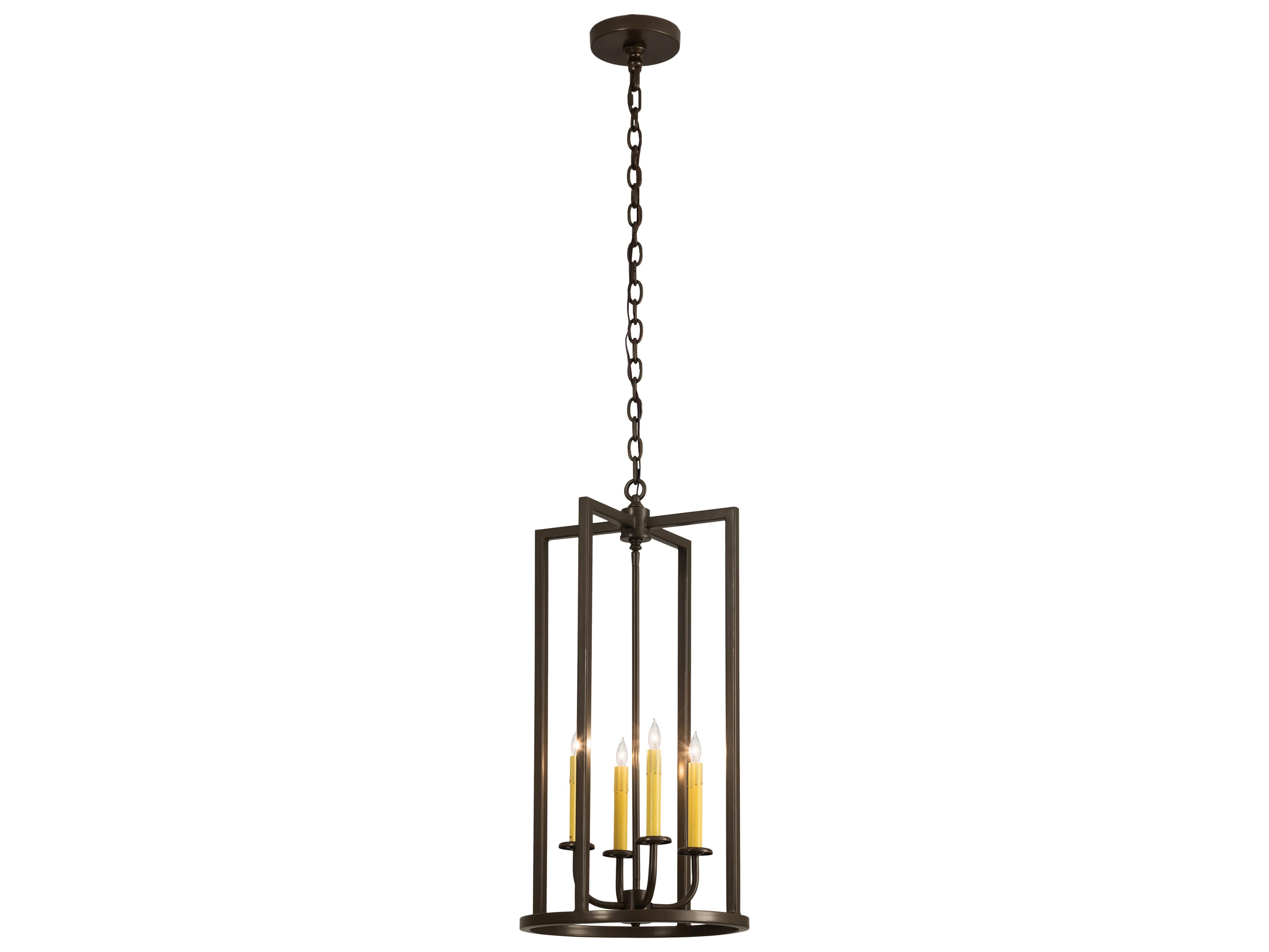 Meyda Porte Tournante 4-Light Brown Chandelier