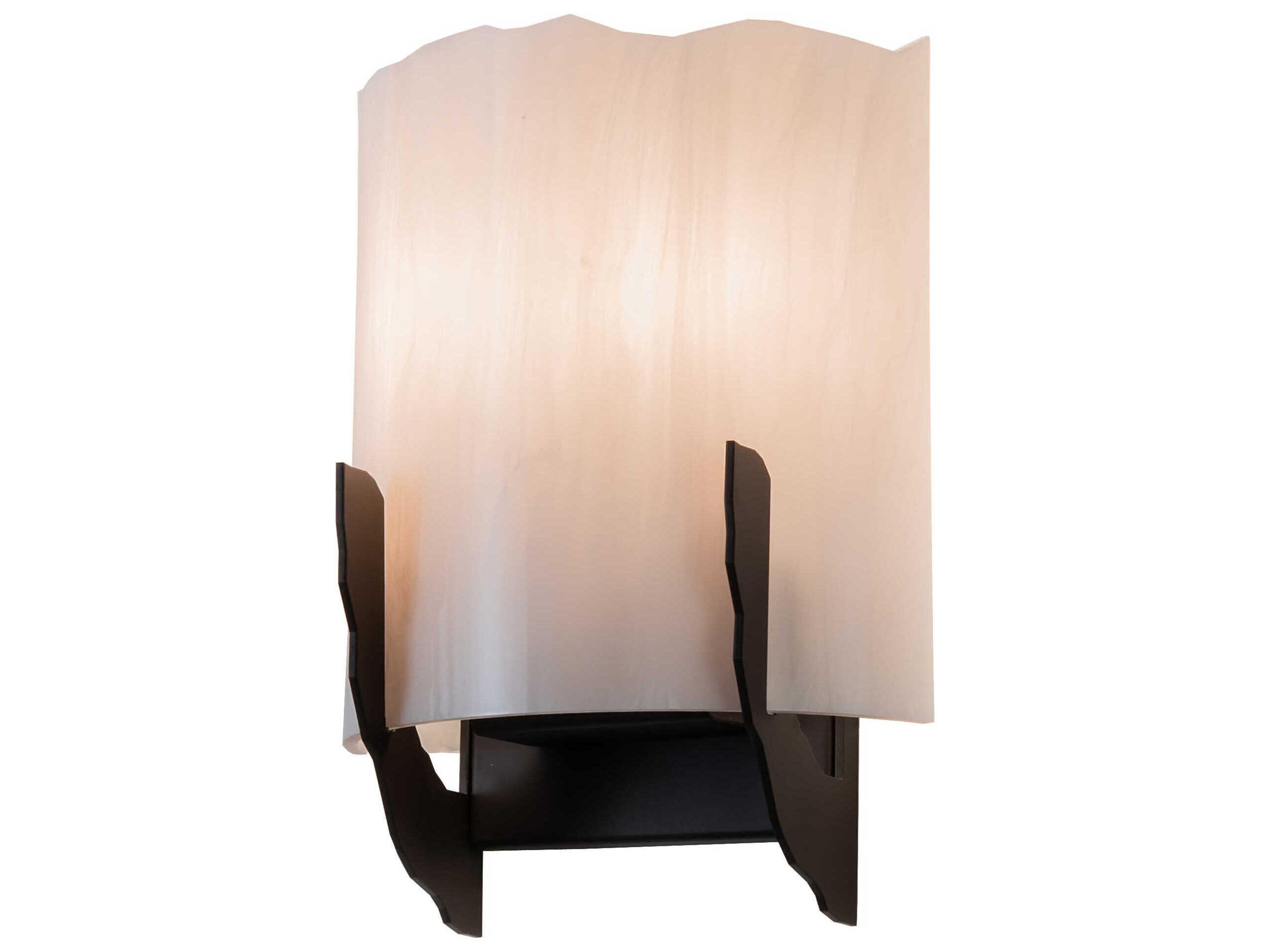 Meyda Octavia 2-Light Oil Rubbed Bronze White Wall Sconce