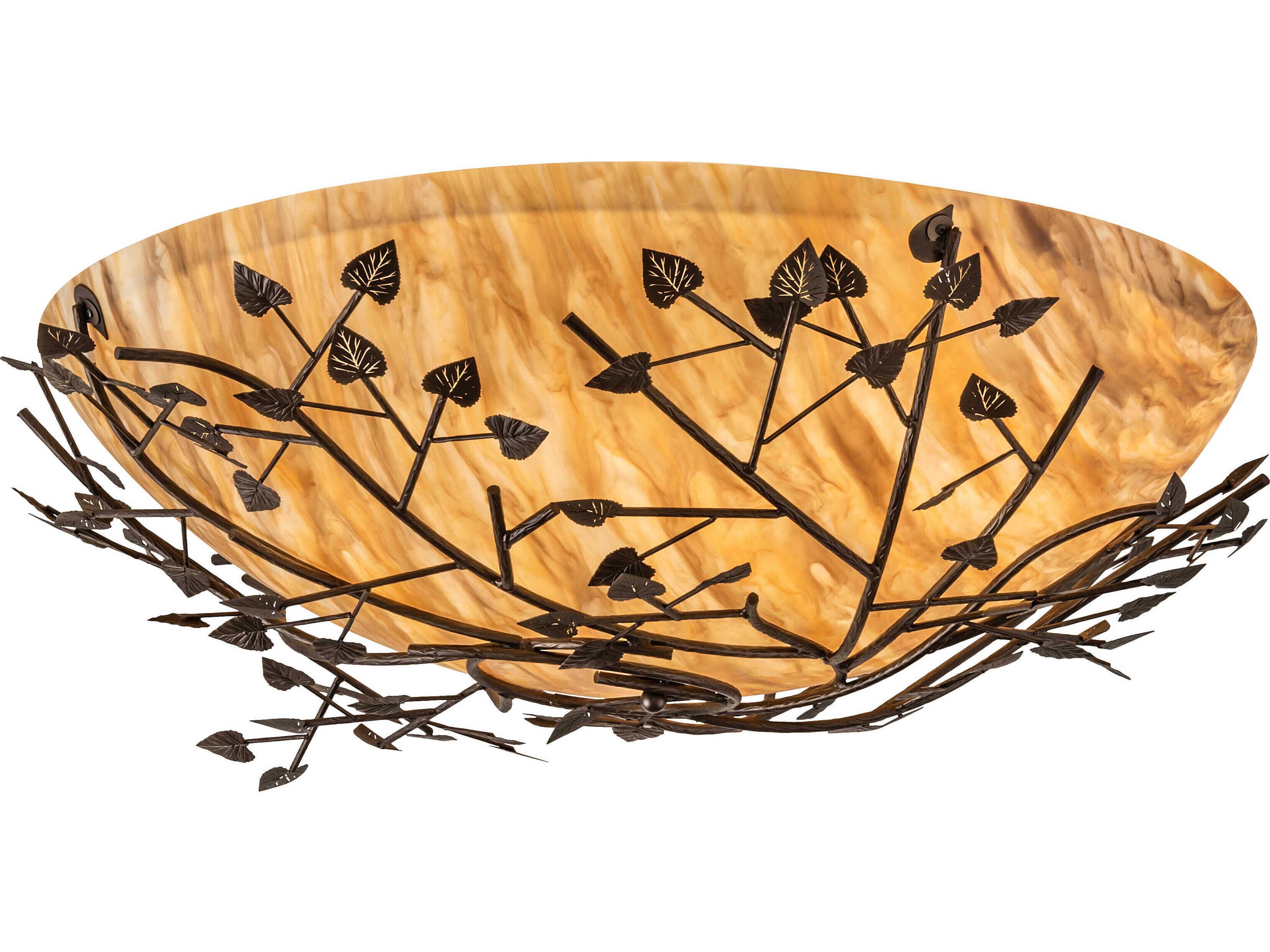 Meyda Espe 8-Light Steel LED Bowl Flush Mount